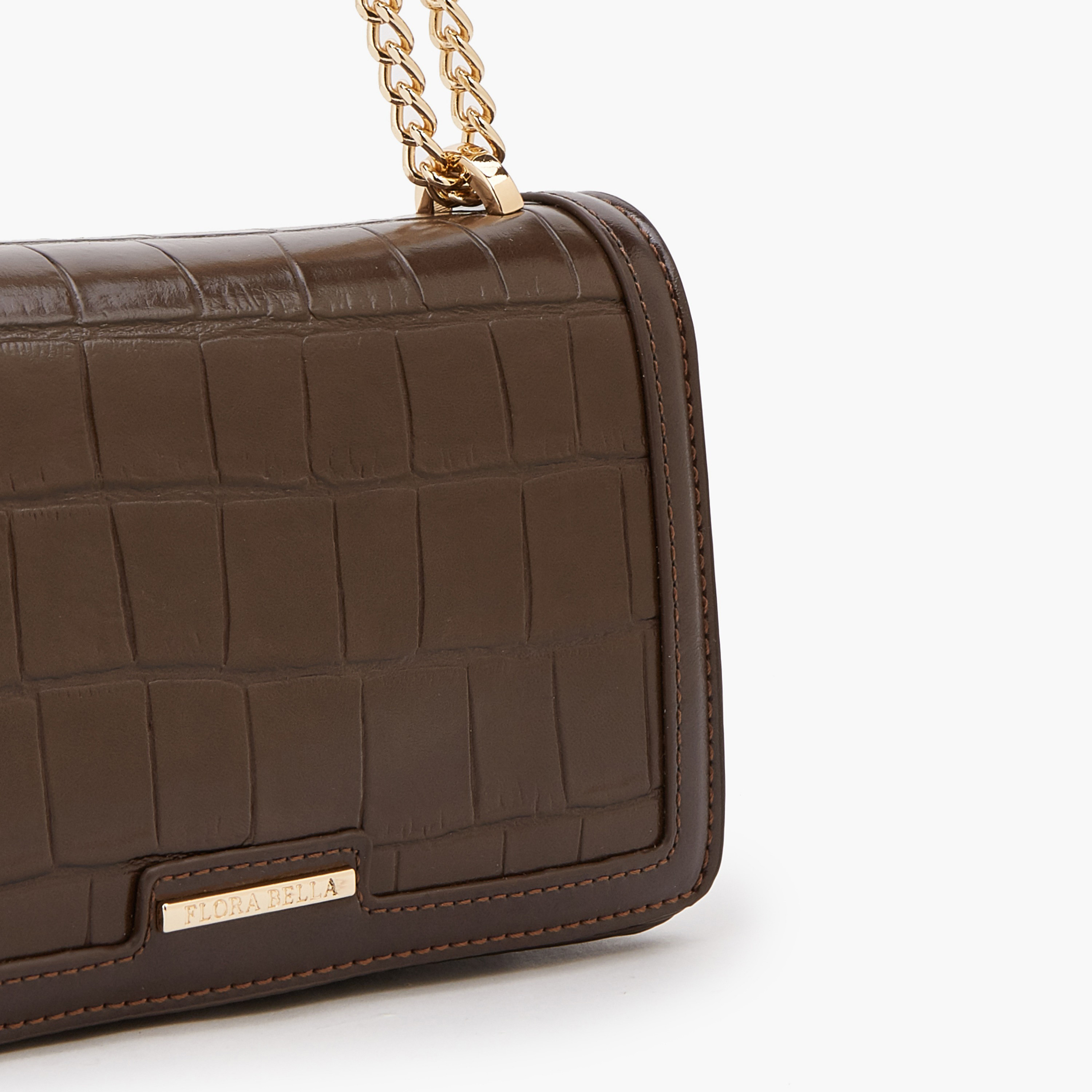 Flora Bella Textured Crossbody Bag with Chain Strap-women-bagsandwallets-handbags-image-4