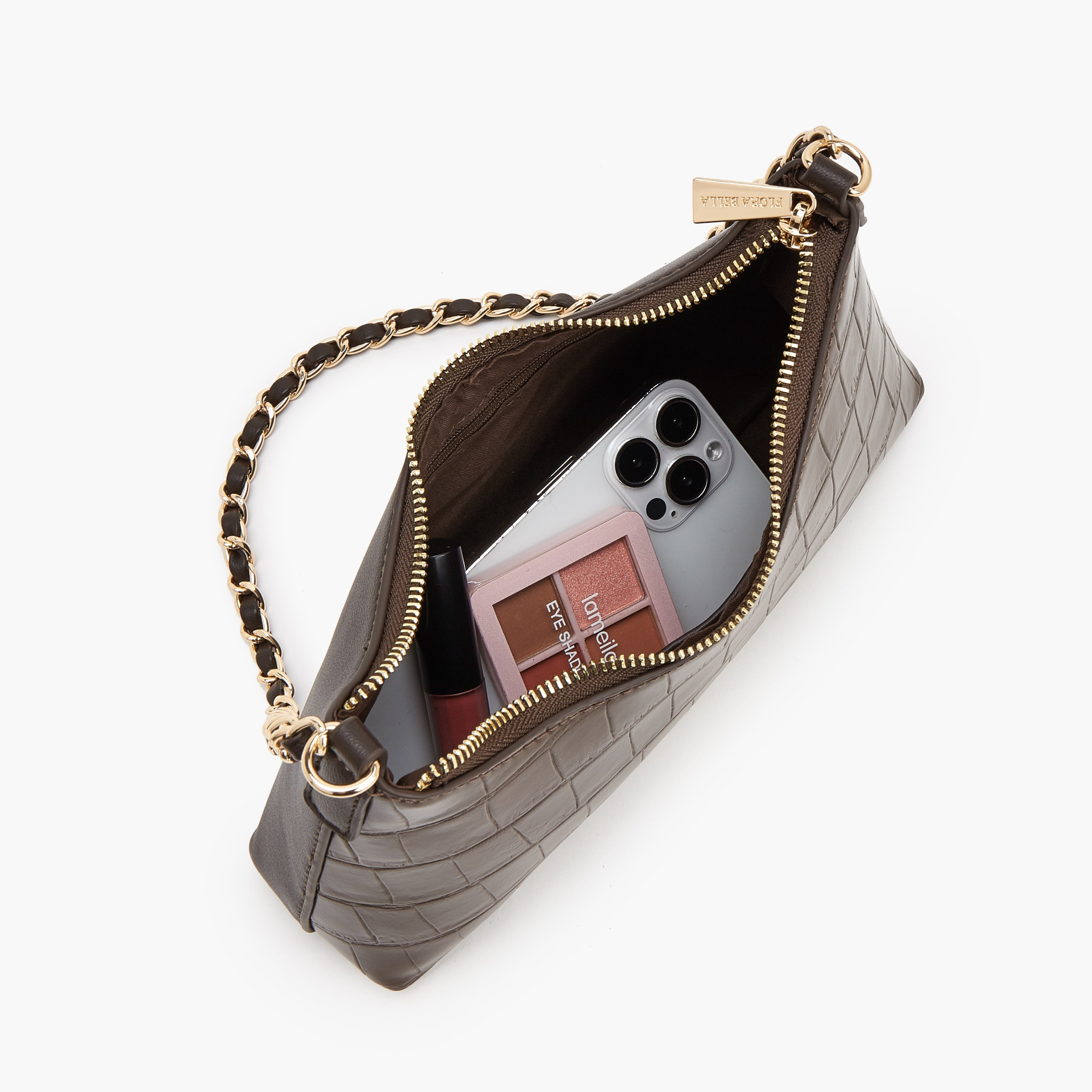 شنطة كتف بارزة الملمس بحزام سلسلة من فلورا بيلا-women-bagsandwallets-handbags-image-7