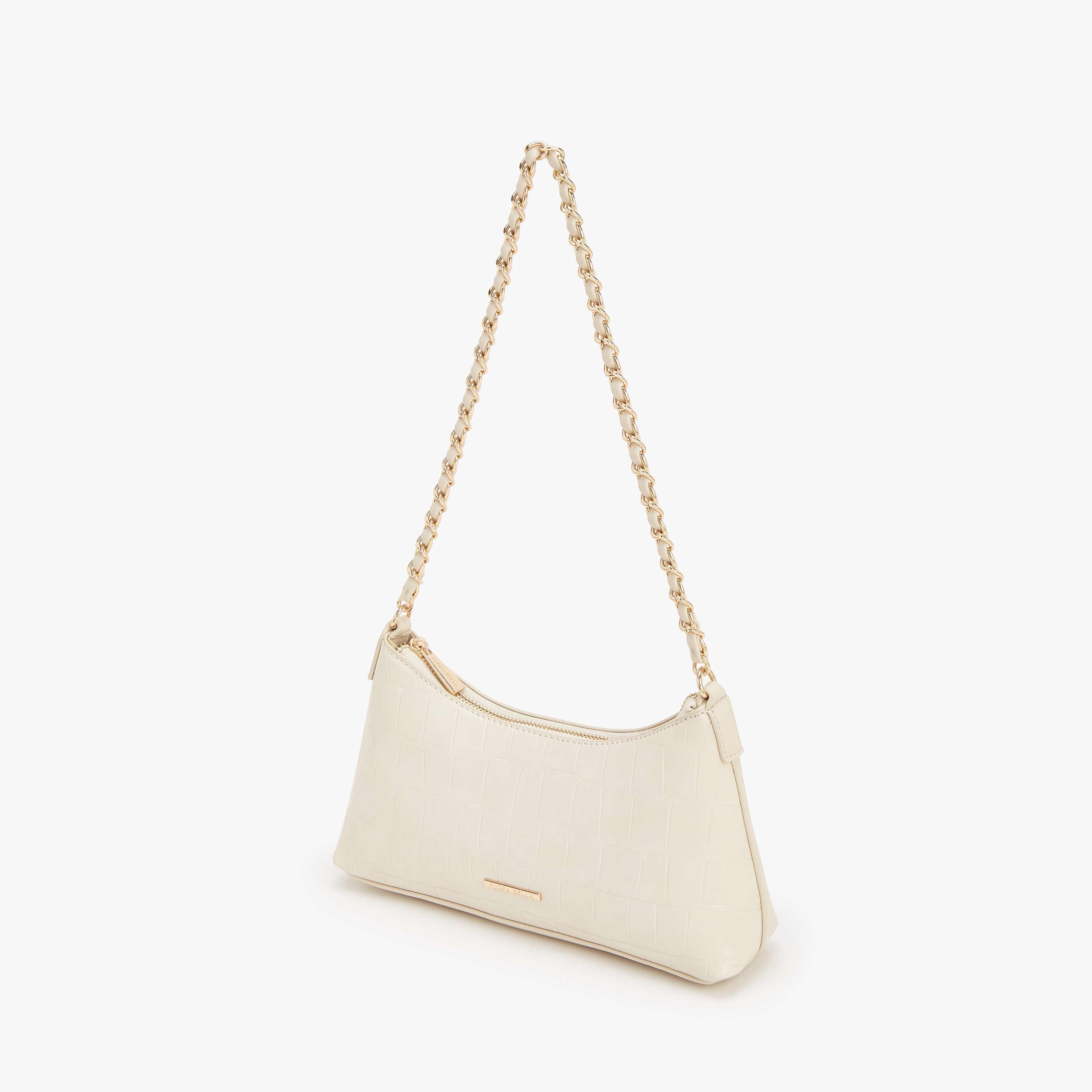 Flora Bella Textured Shoulder Bag with Chain Strap-women-bagsandwallets-handbags-image-5