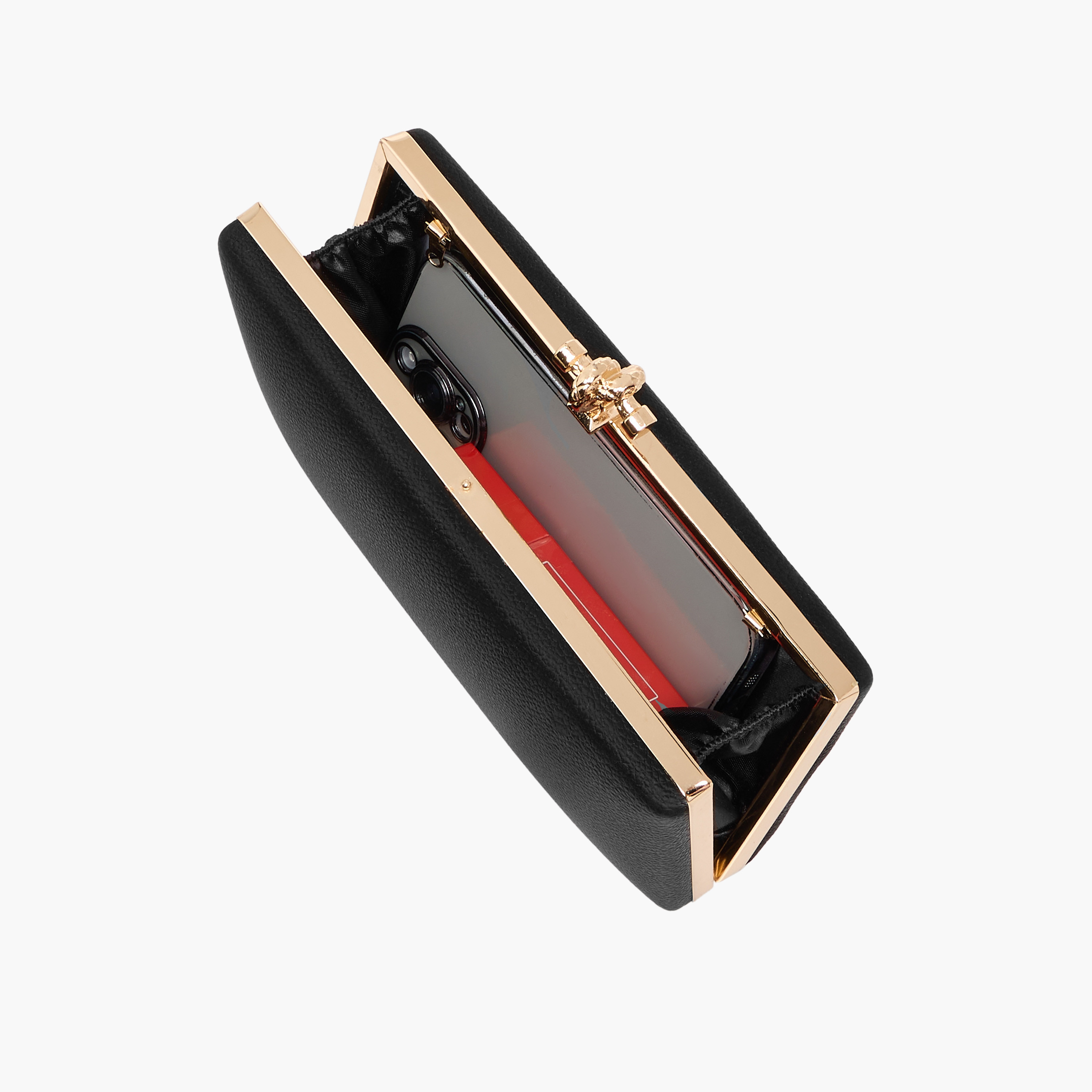 شنطة كلاتش سادة بحزام سلسلة من فلورا بيلا-women-bagsandwallets-handbags-image-9