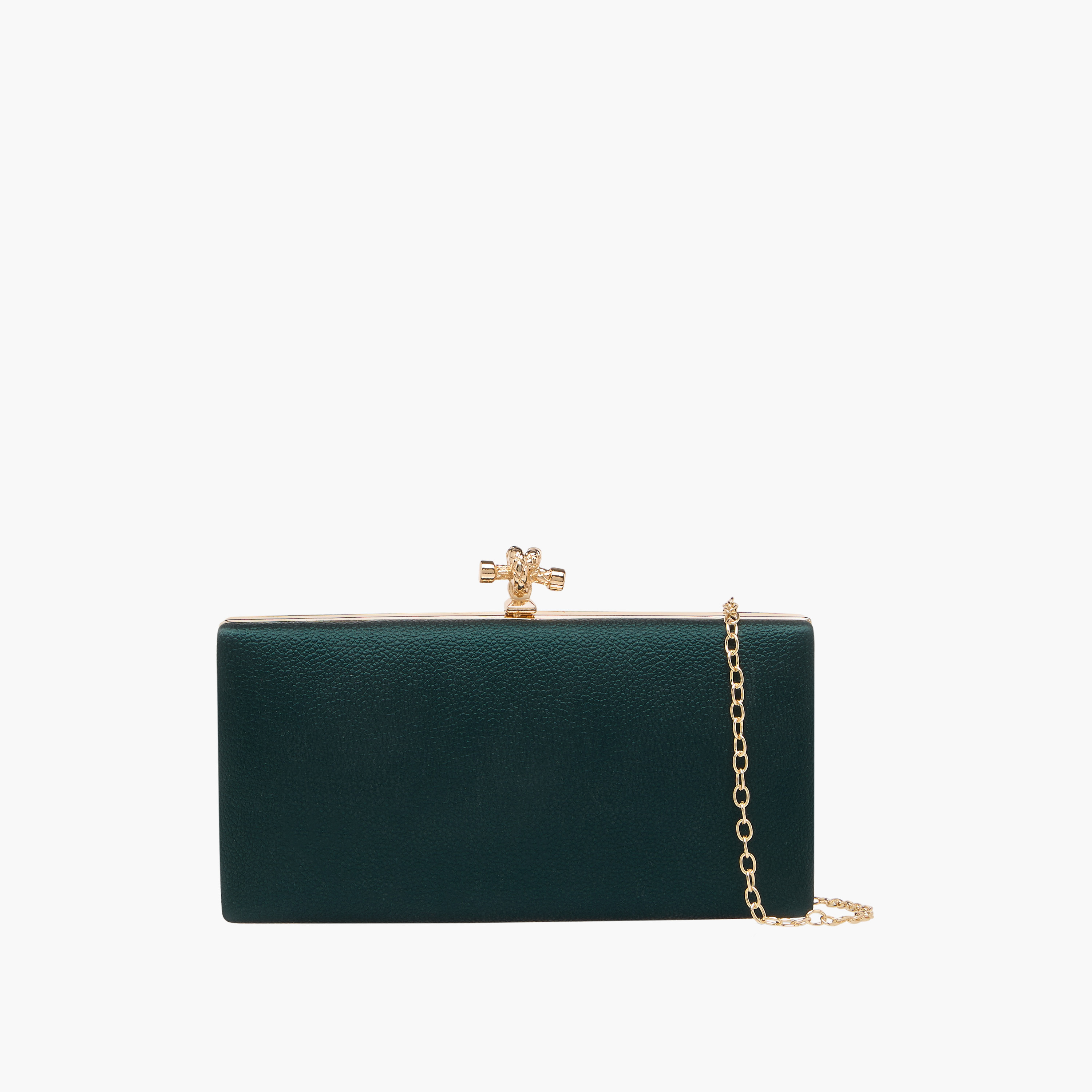 شنطة كلاتش سادة بحزام سلسلة من فلورا بيلا-women-bagsandwallets-handbags-image-1