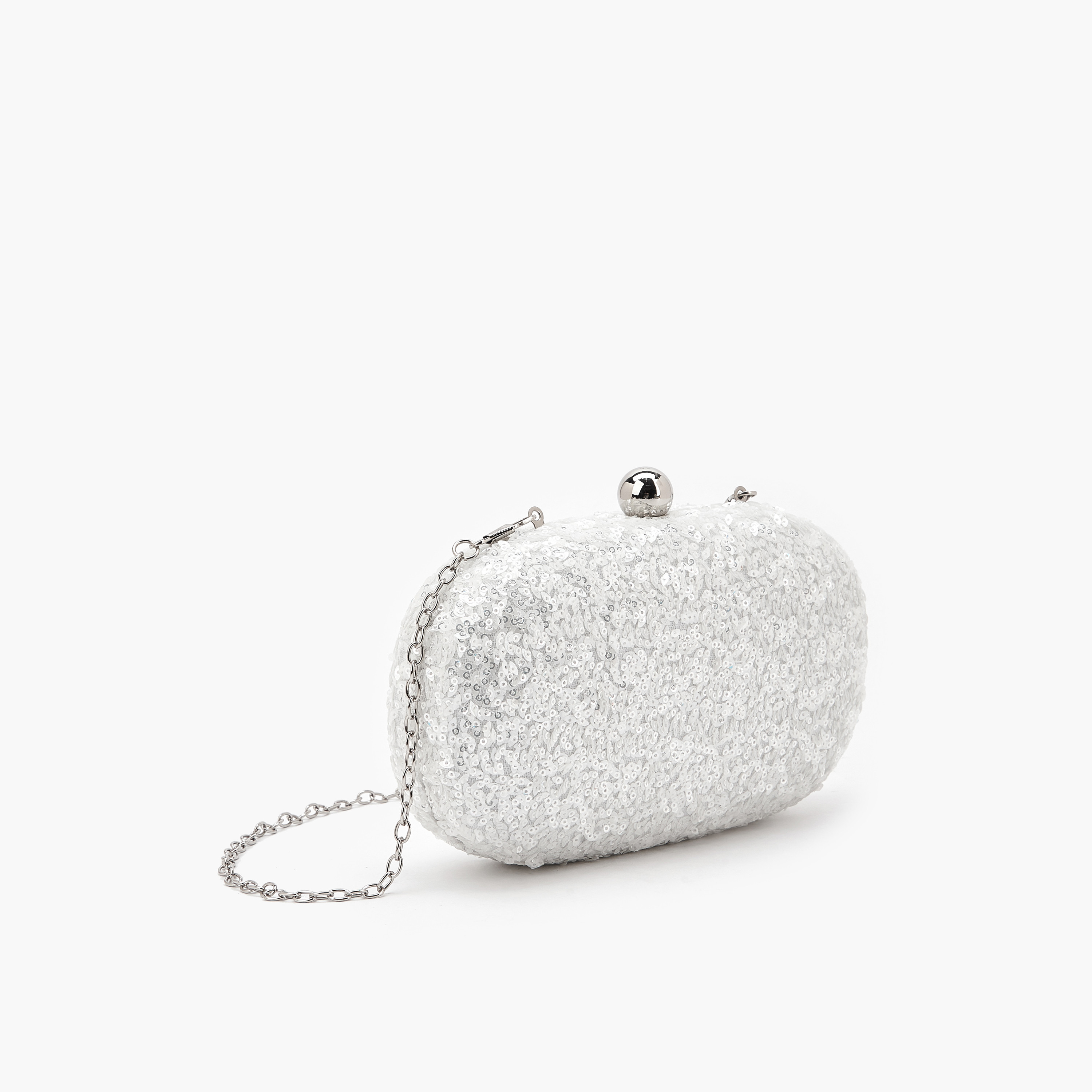Flora Bella Sequin Embellished Clutch with Chain Strap-women-bagsandwallets-handbags-image-3