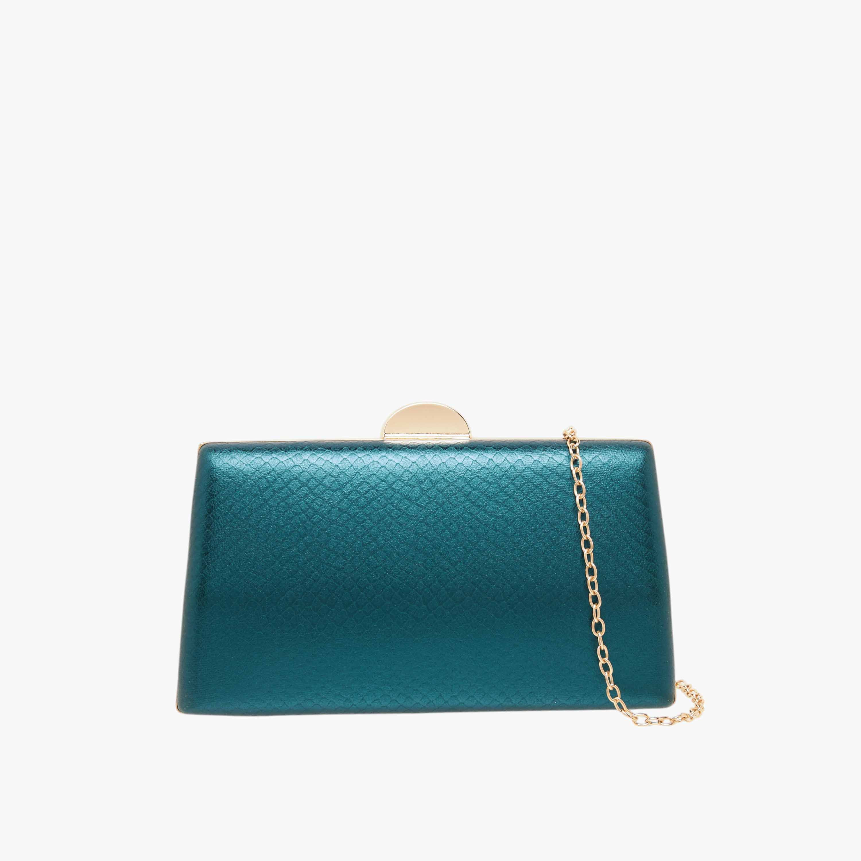 Flora Bella Textured Clutch with Flap Closure and Chain Strap-women-bagsandwallets-handbags-image-1