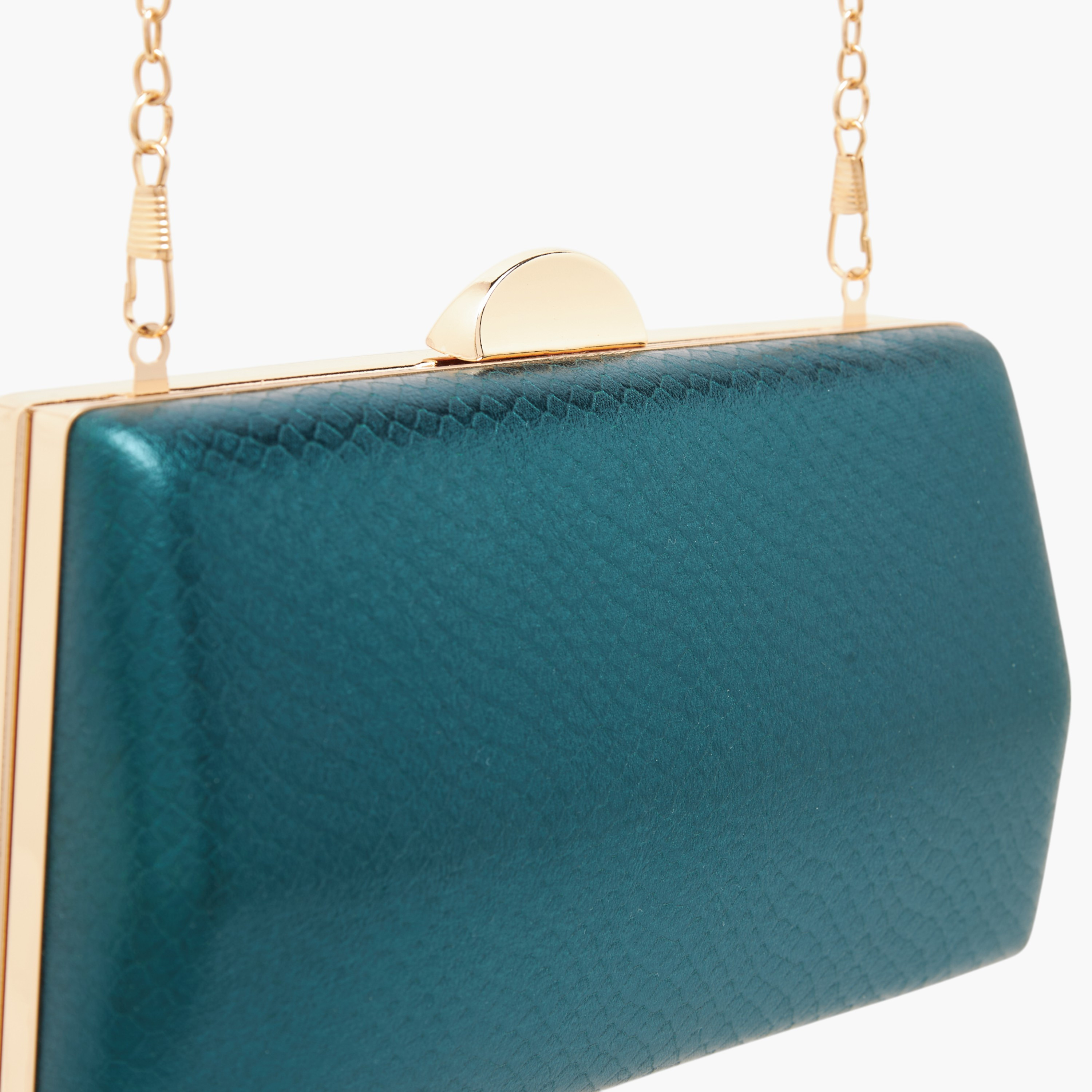 Flora Bella Textured Clutch with Flap Closure and Chain Strap-women-bagsandwallets-handbags-image-4