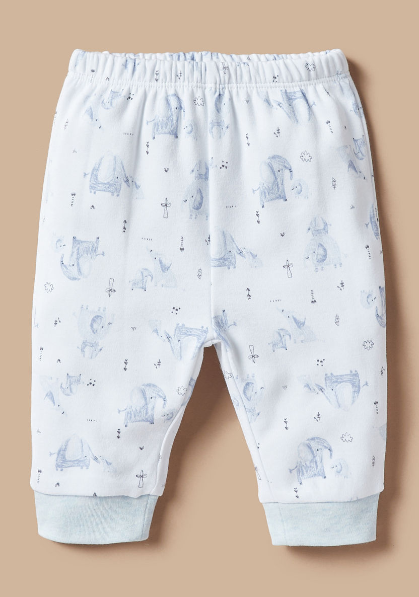 Juniors All-Over Elephant Print T-shirt and Pyjama Set-Pyjama Sets-image-2