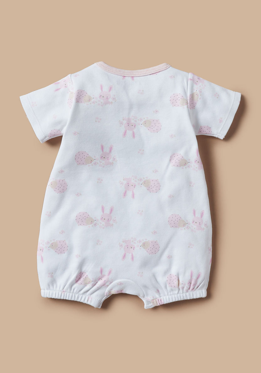Juniors All-Over Bunny Print Romper with Button Closure-Rompers%2C Dungarees and Jumpsuits-image-3