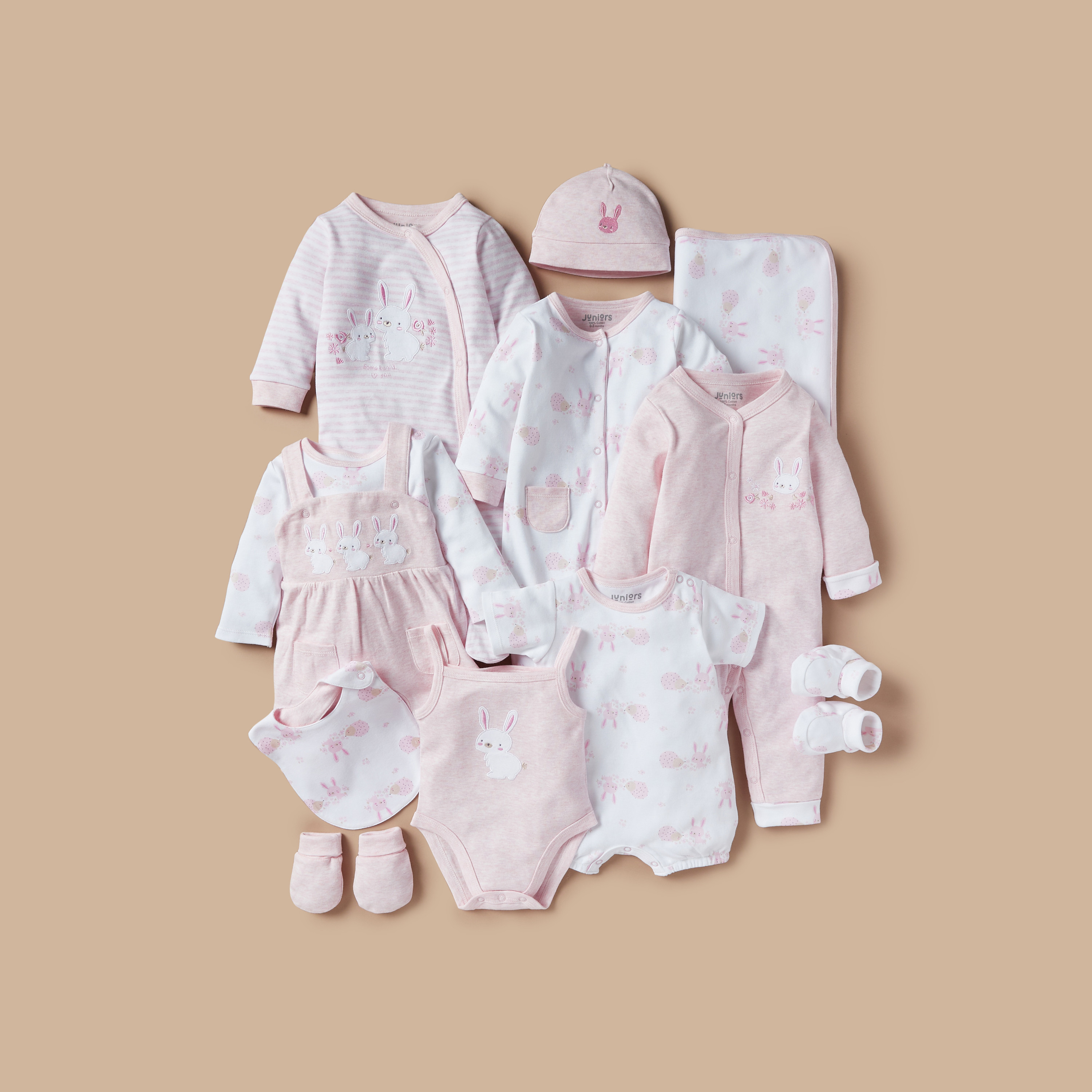 Juniors All-Over Bunny Print Romper with Button Closure-baby-girls-clothing-rompers-image-5