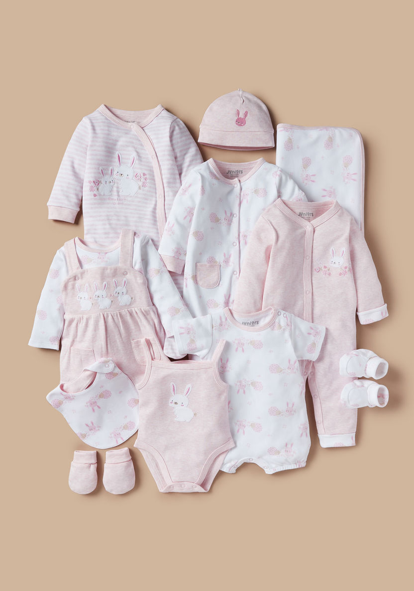 Juniors All-Over Bunny Print Romper with Button Closure-Rompers%2C Dungarees and Jumpsuits-image-4