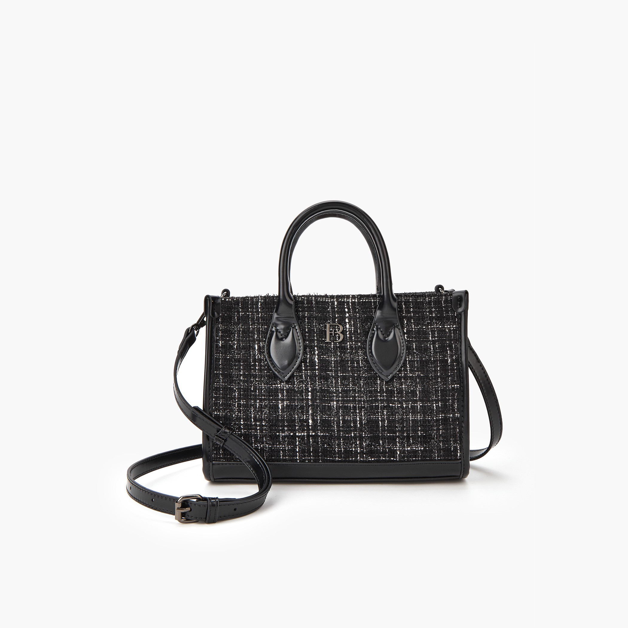 Flora Bella Textured Tote Bag with Detachable Strap and Zip Closure-women-bagsandwallets-handbags-image-1