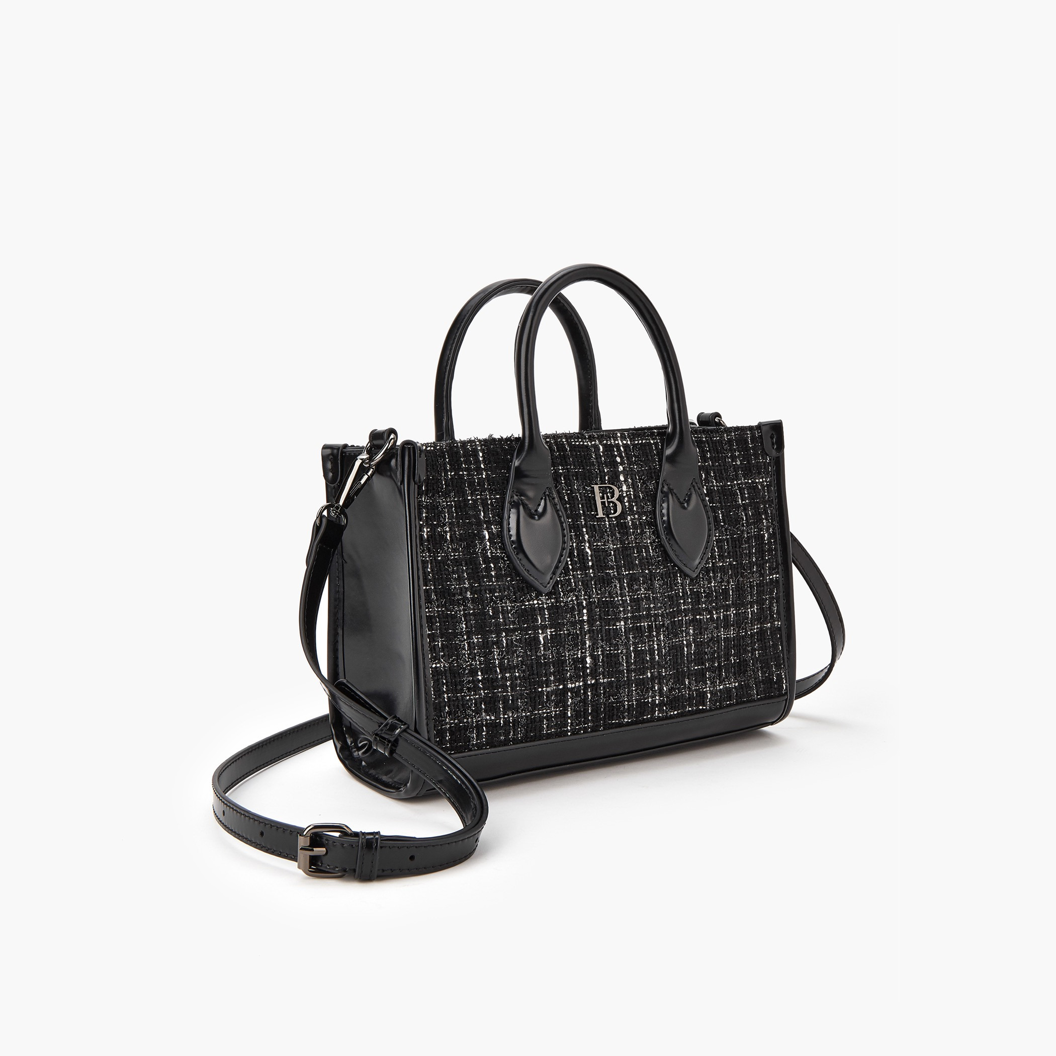 Flora Bella Textured Tote Bag with Detachable Strap and Zip Closure-women-bagsandwallets-handbags-image-3