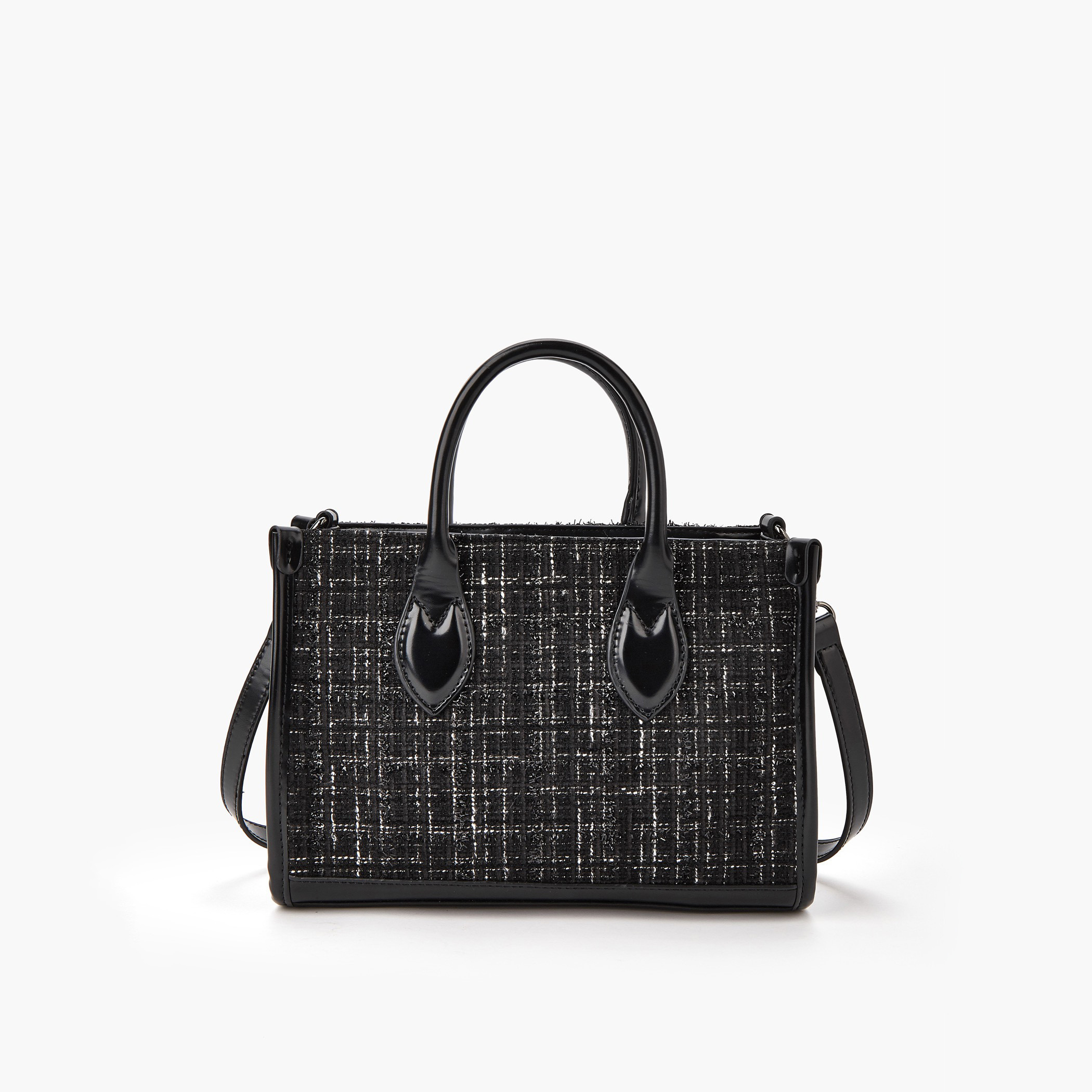 Flora Bella Textured Tote Bag with Detachable Strap and Zip Closure-women-bagsandwallets-handbags-image-5