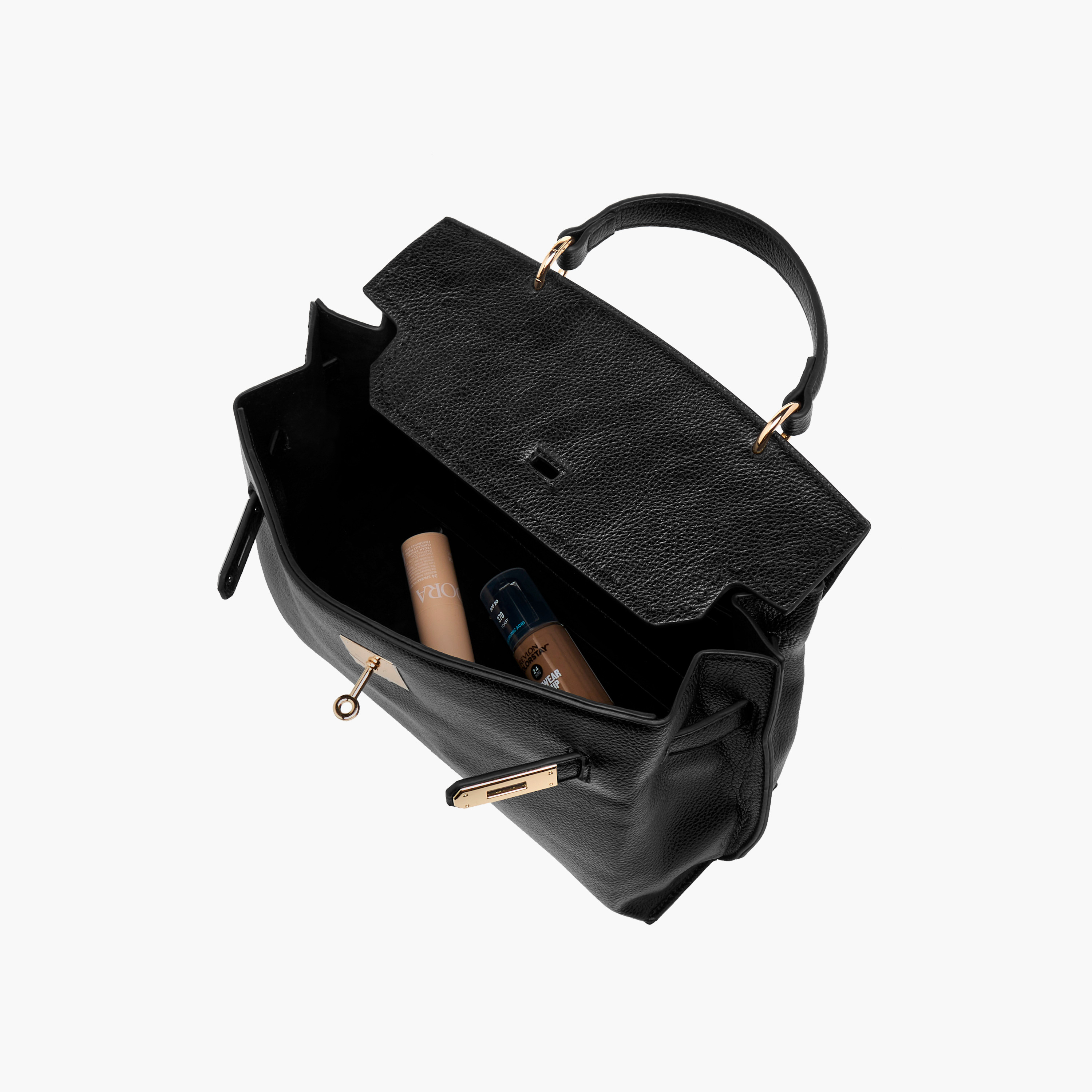 شنطة ساتشيل سادة بإغلاق قفل دوار من فلورا بيلا-women-bagsandwallets-handbags-image-7