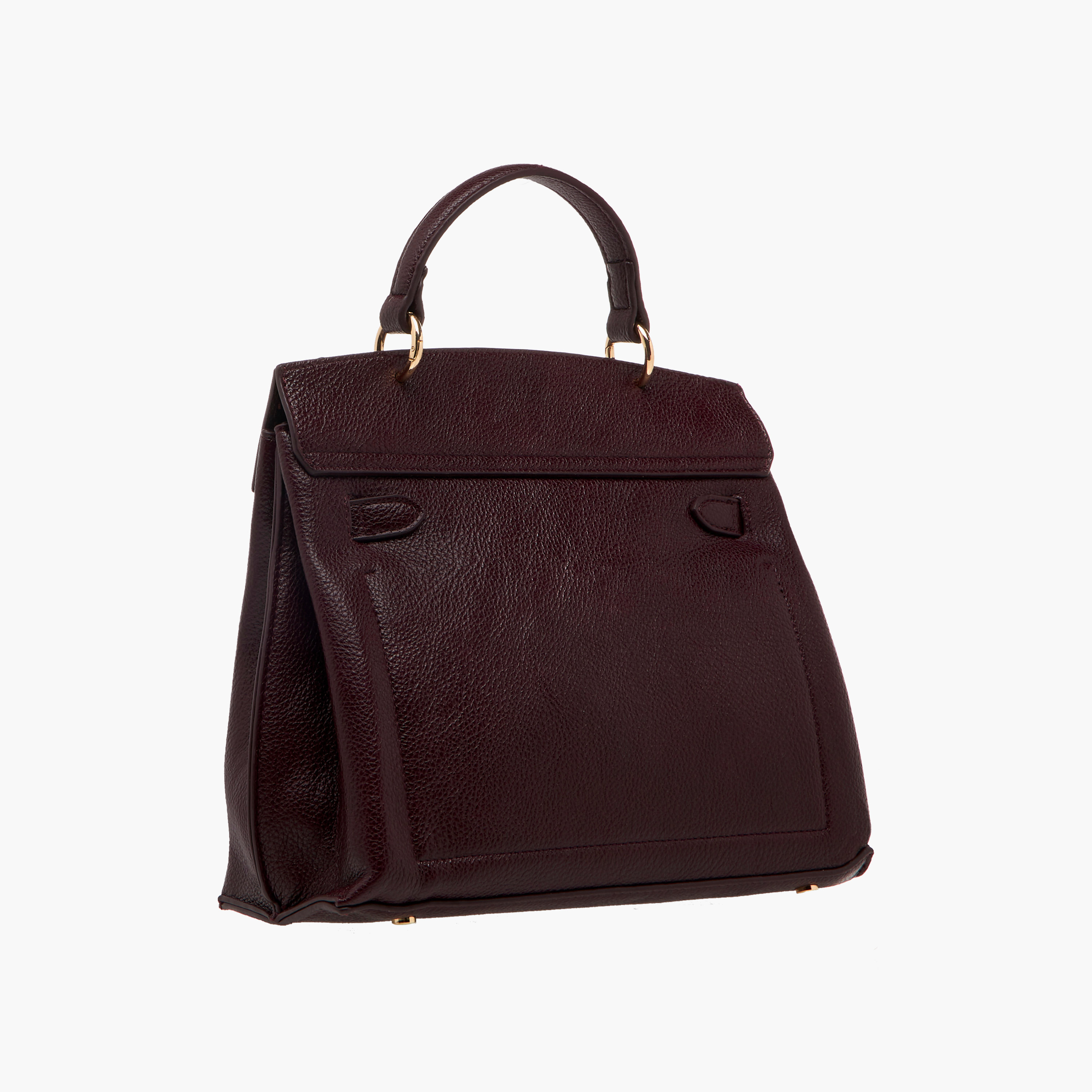 Flora Bella Solid Satchel Bag with Twist Lock Closure-women-bagsandwallets-handbags-image-3