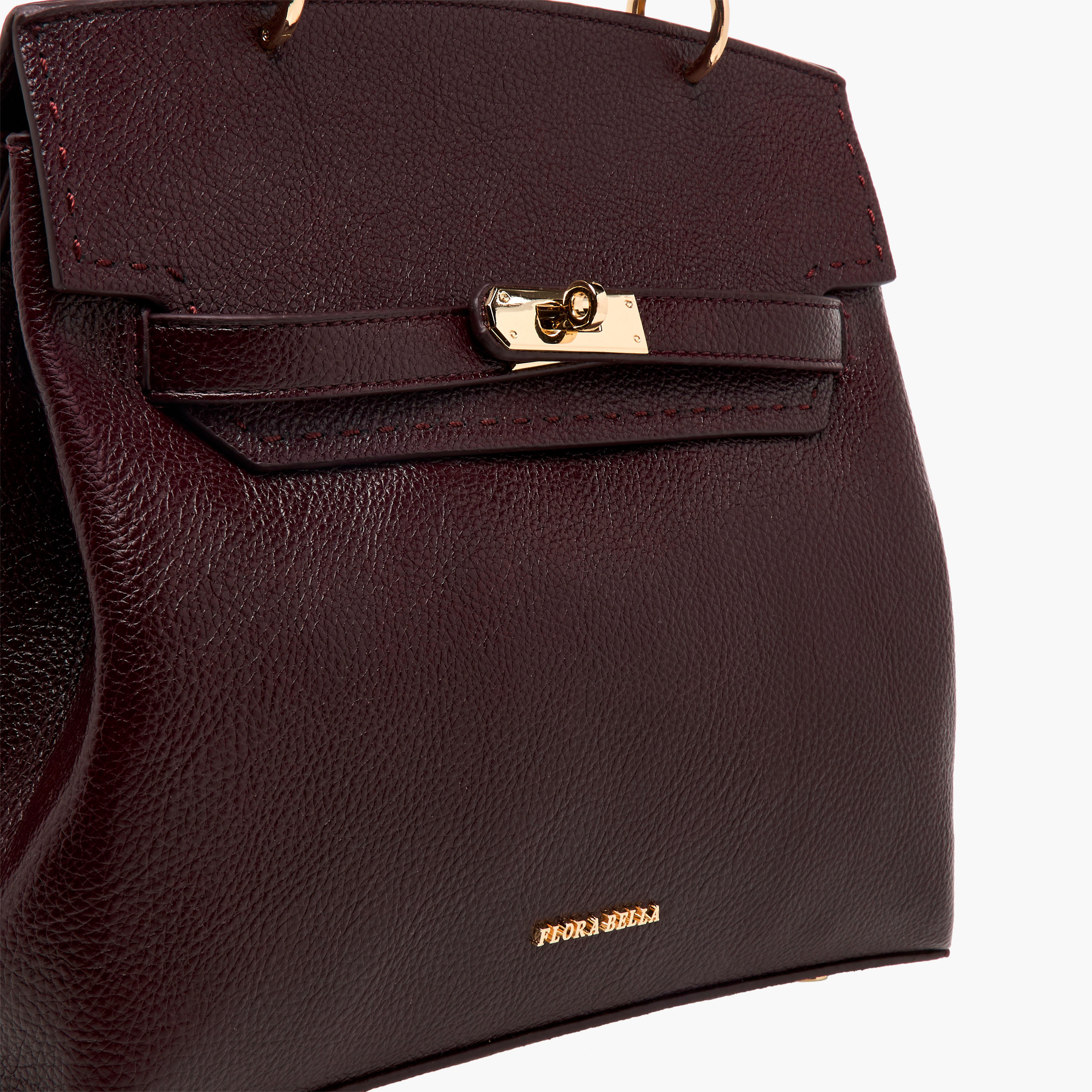 Flora Bella Solid Satchel Bag with Twist Lock Closure-women-bagsandwallets-handbags-image-4