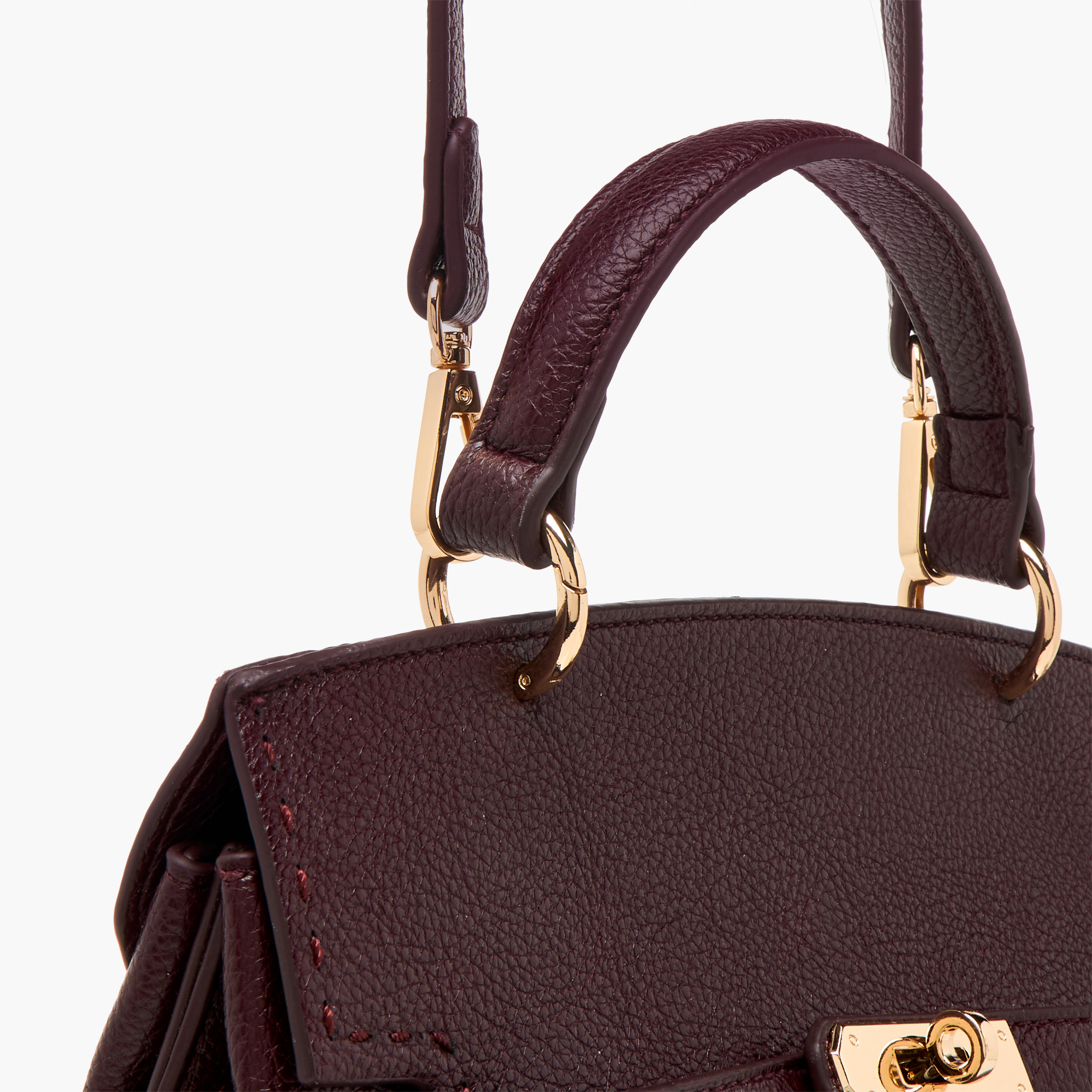 Flora Bella Solid Satchel Bag with Twist Lock Closure-women-bagsandwallets-handbags-image-5