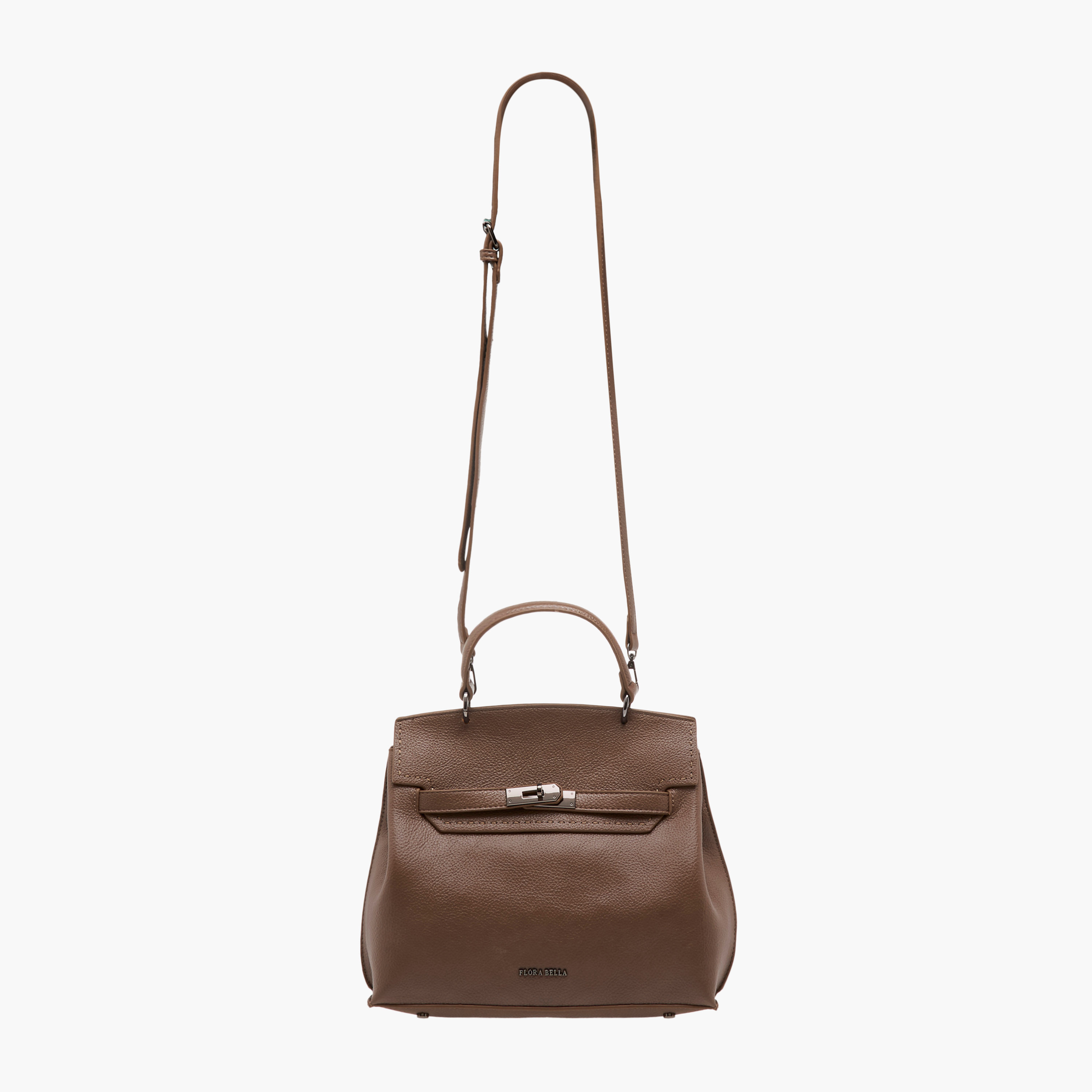 Flora Bella Solid Satchel Bag with Twist Lock Closure-women-bagsandwallets-handbags-image-3