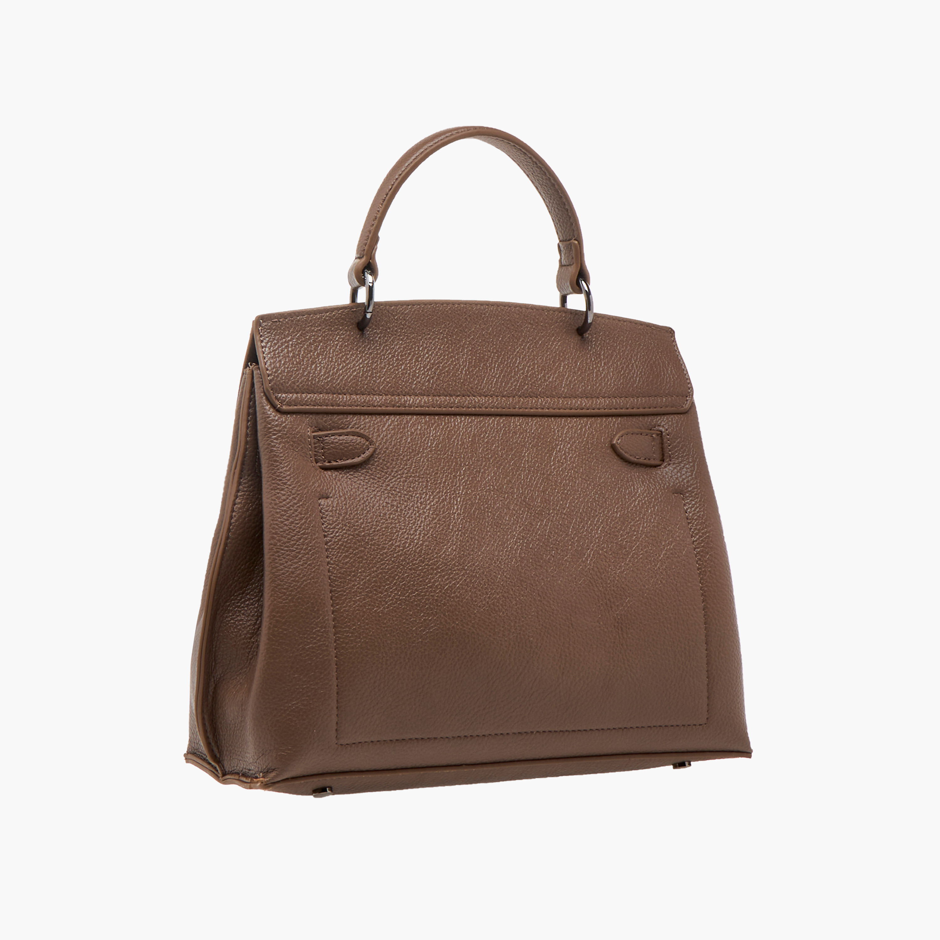 Flora Bella Solid Satchel Bag with Twist Lock Closure-women-bagsandwallets-handbags-image-4