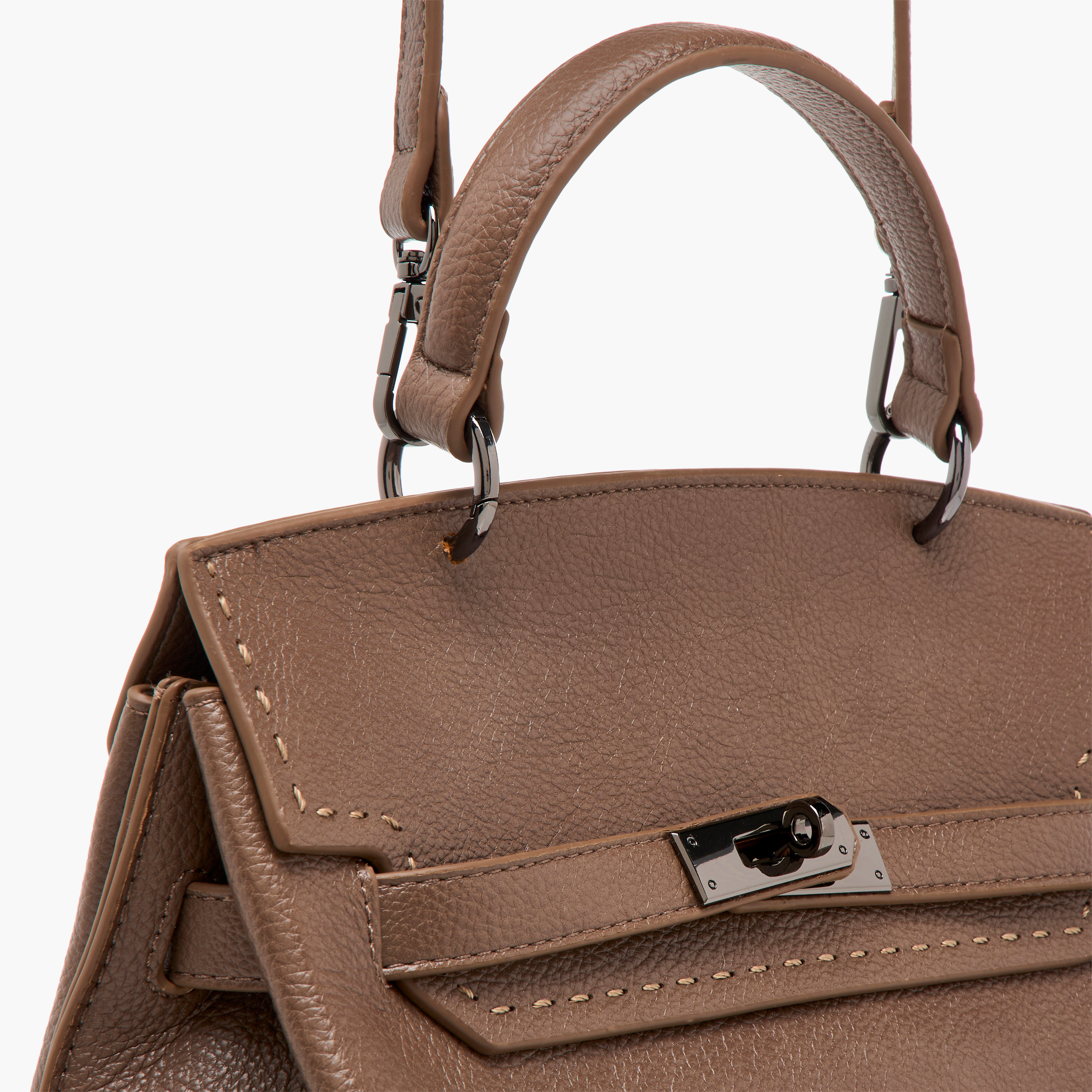 Flora Bella Solid Satchel Bag with Twist Lock Closure-women-bagsandwallets-handbags-image-5