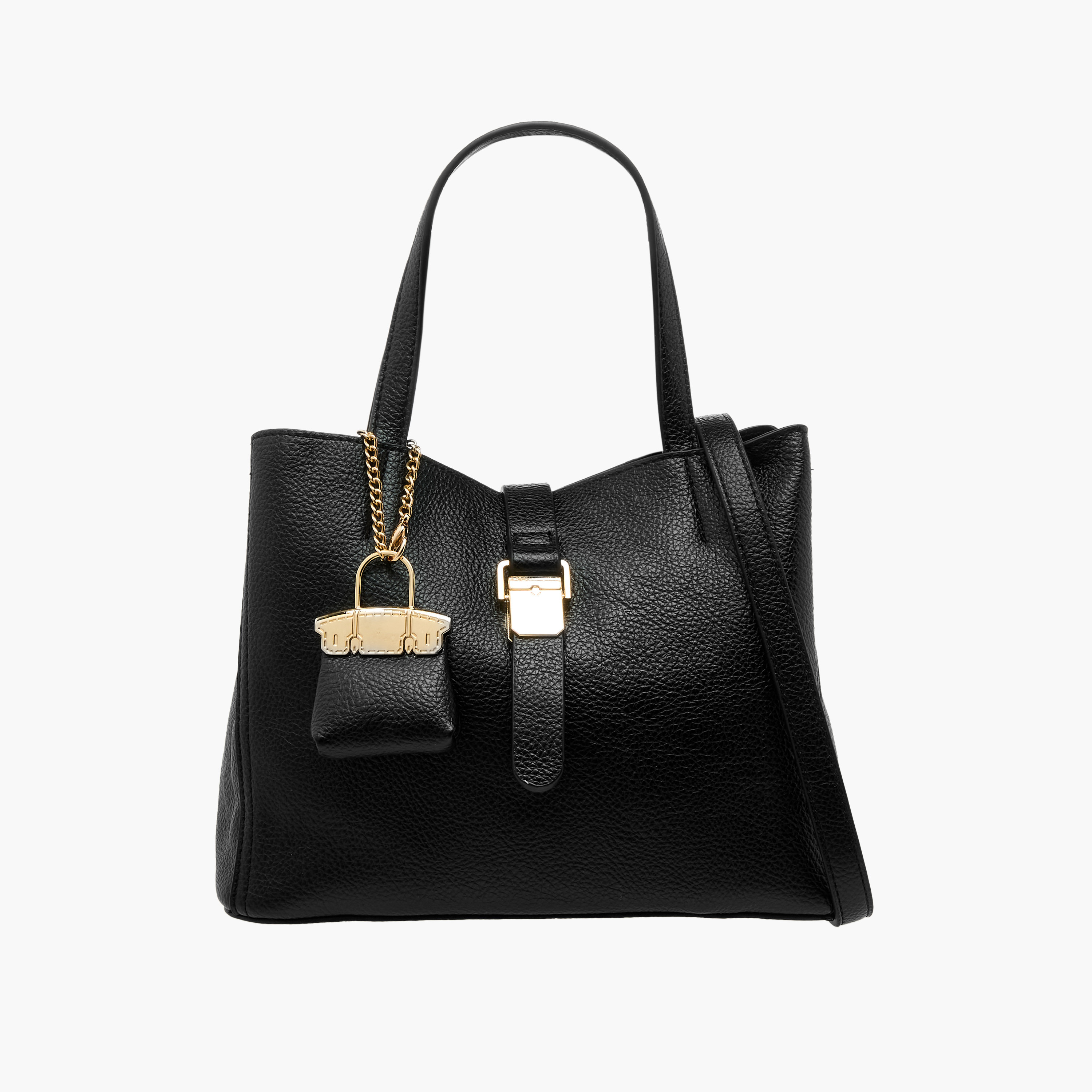 Flora Bella Solid Tote Bag with Charm Accent-women-bagsandwallets-handbags-image-1