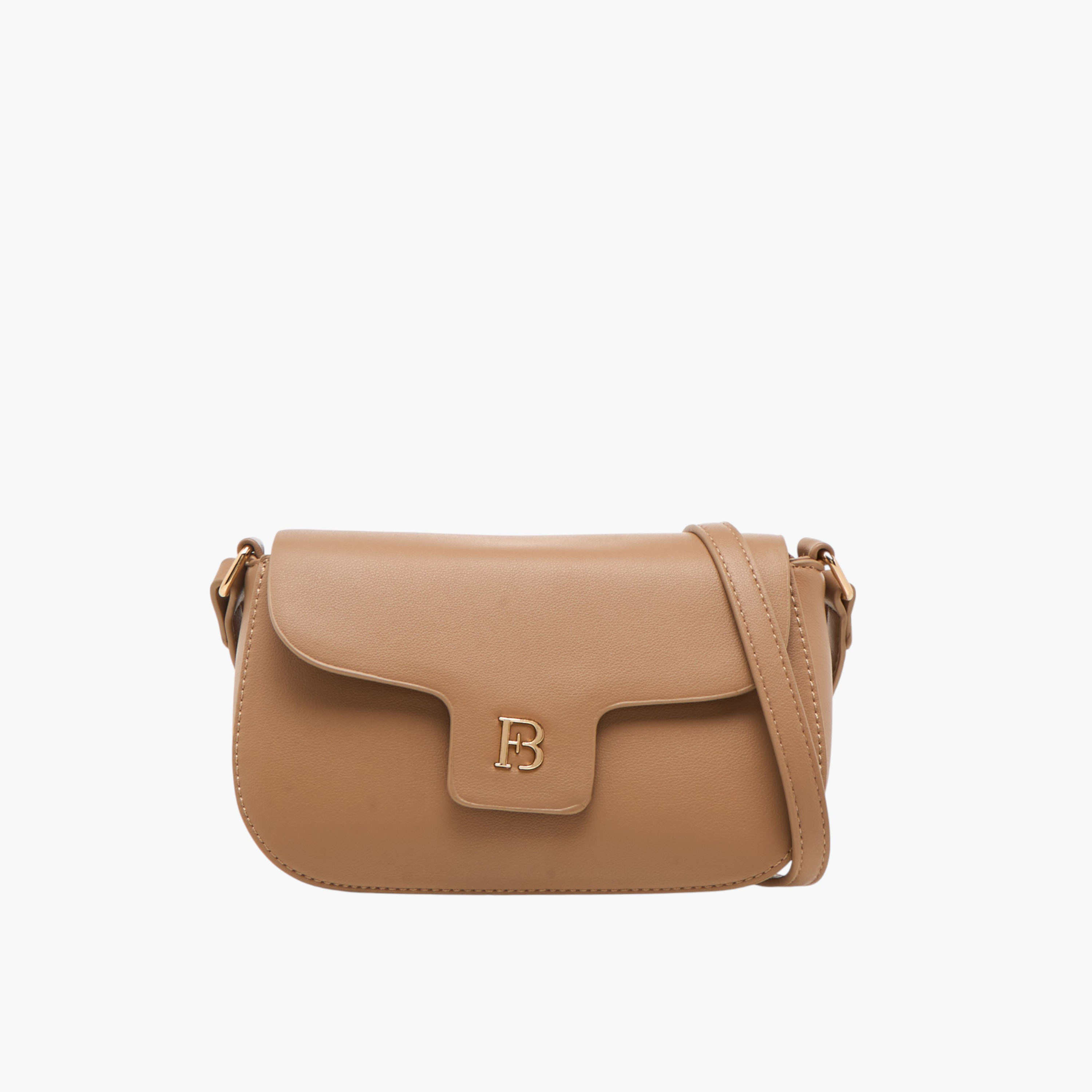 شنطة كروس بودي سادة بحزام قابل للتعديل من فلورا بيلا-women-bagsandwallets-handbags-image-1