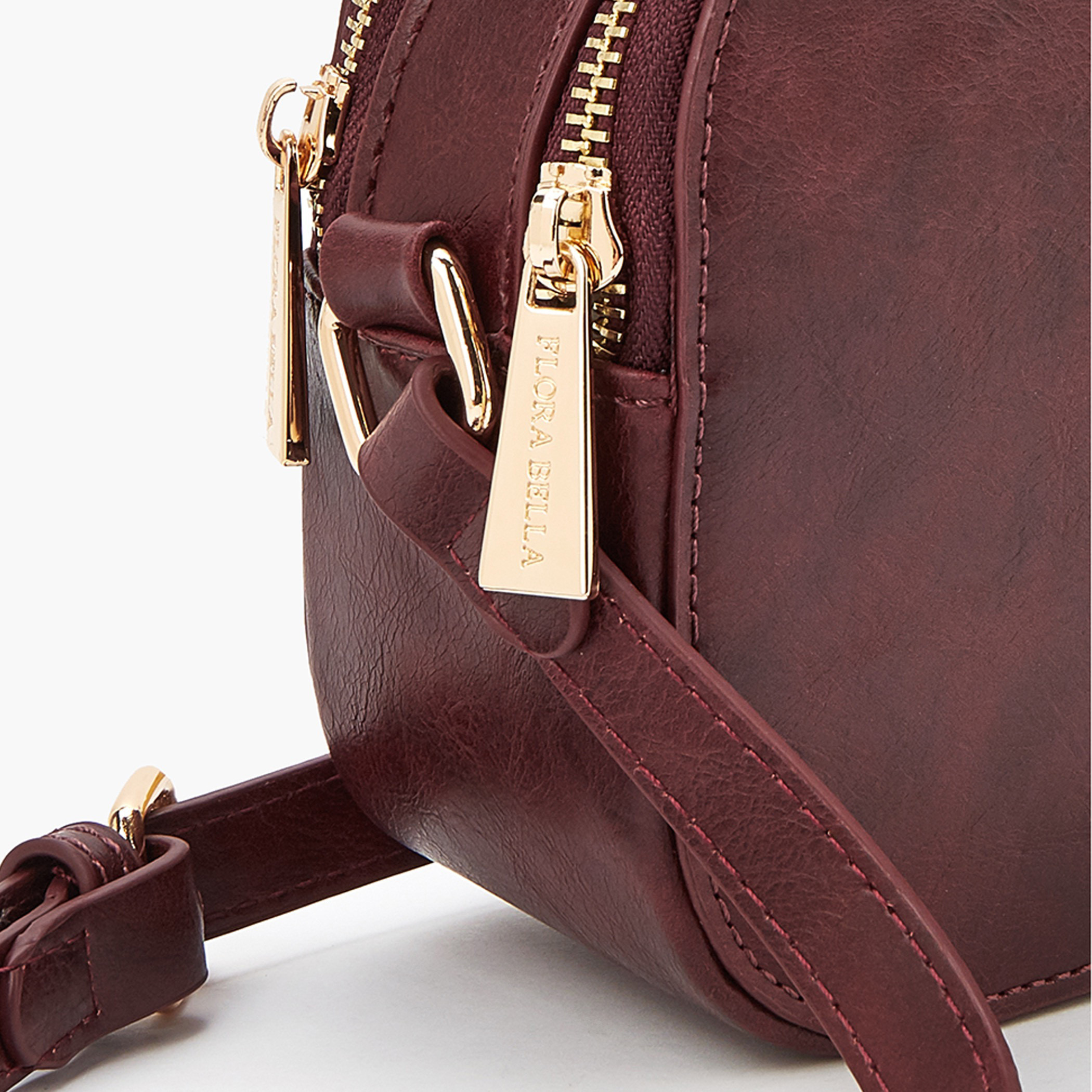 Flora Bella Solid Crossbody Bag with Adjustable Strap and Zip Closure-women-bagsandwallets-handbags-image-4