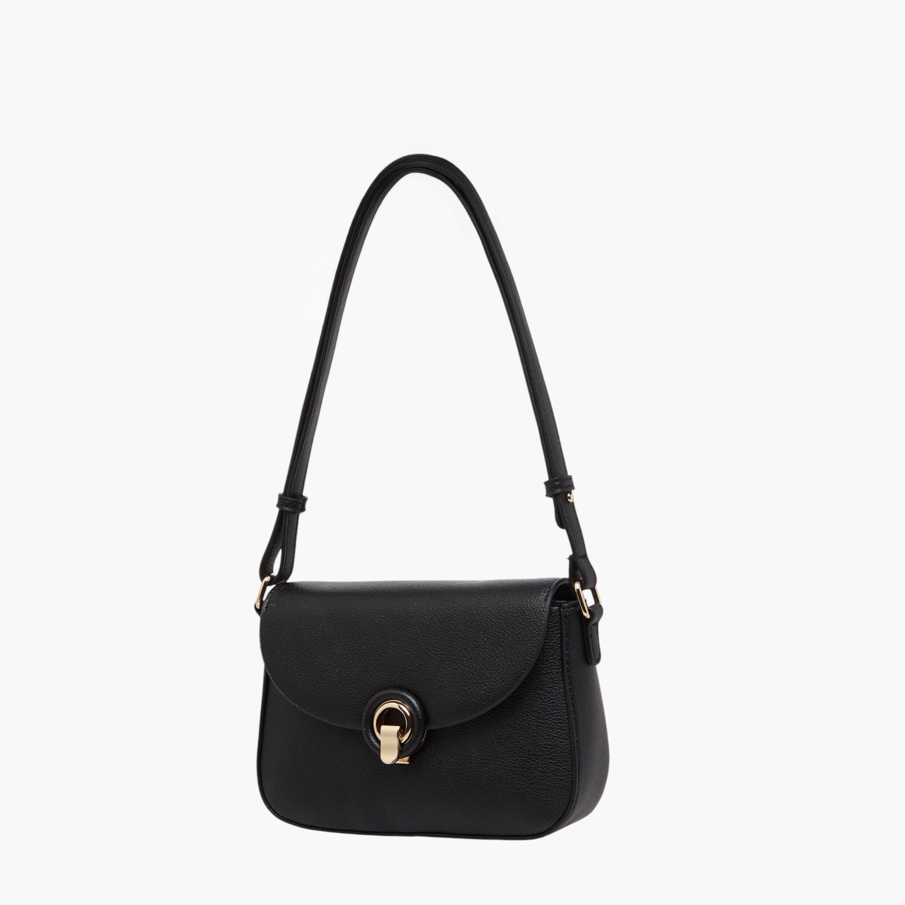 Flora Bella Solid Shoulder Bag with Flap Closure-women-bagsandwallets-handbags-image-2