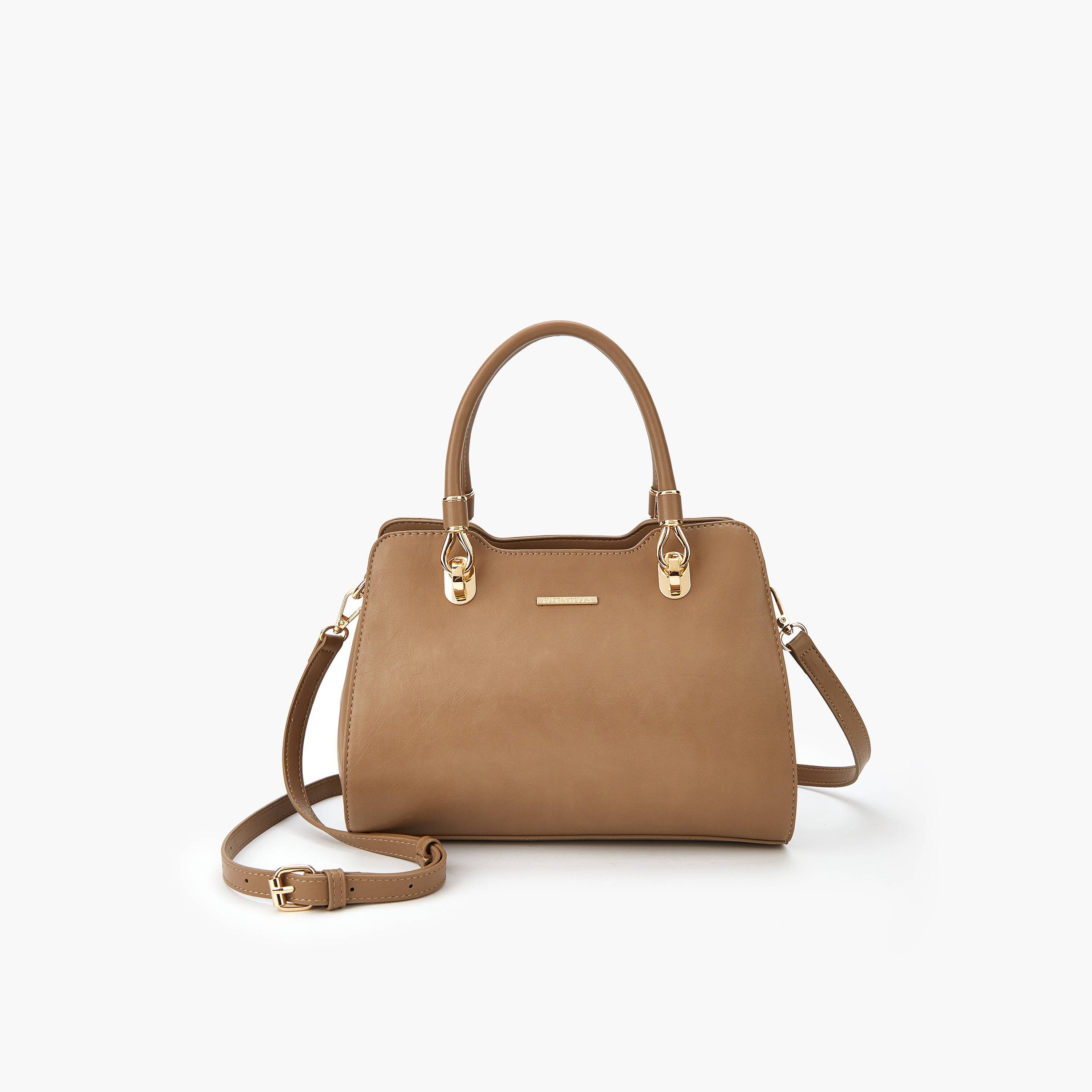 Flora Bella Solid Tote Bag with Double Handle and Zip Closure-women-bagsandwallets-handbags-image-1
