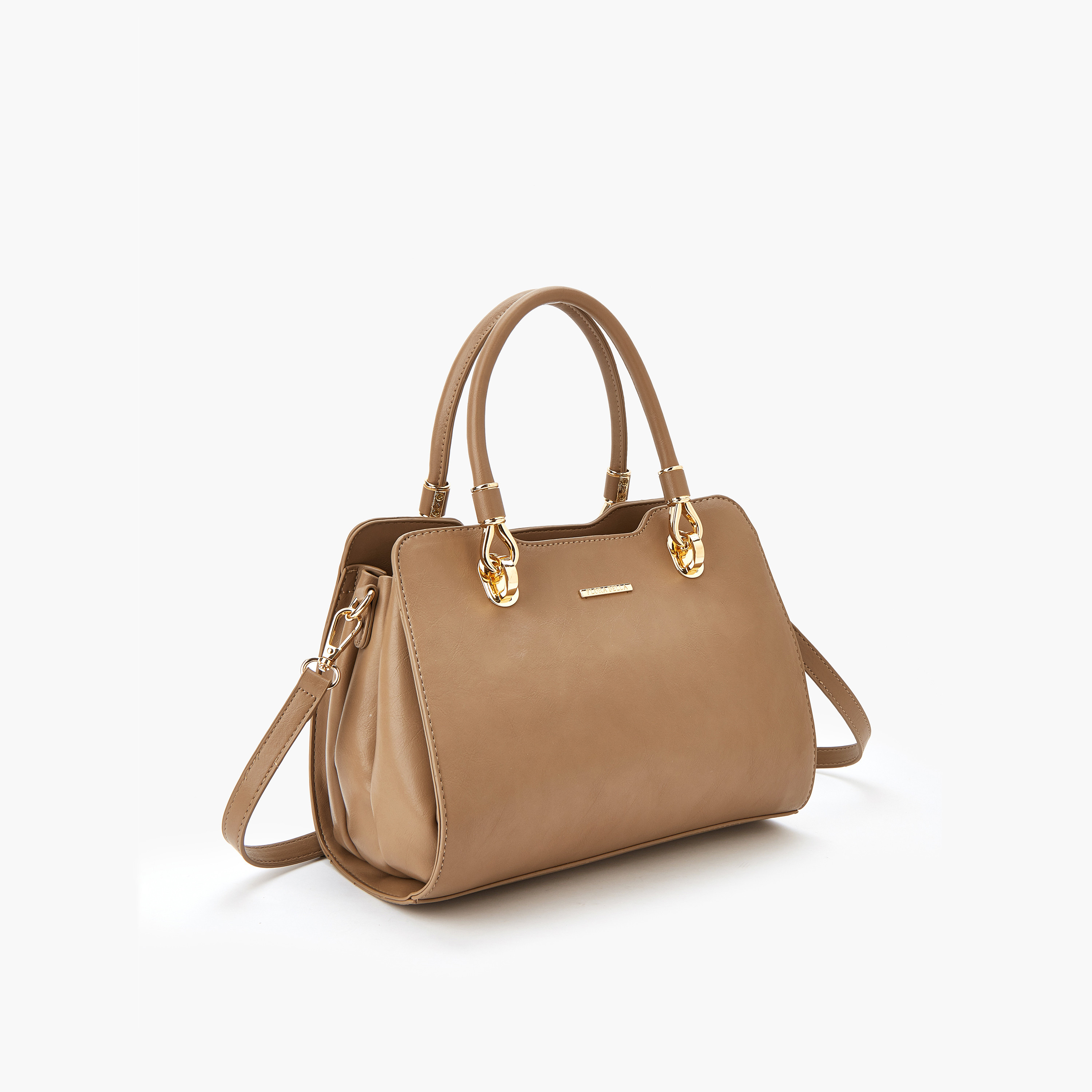 Flora Bella Solid Tote Bag with Double Handle and Zip Closure-women-bagsandwallets-handbags-image-4
