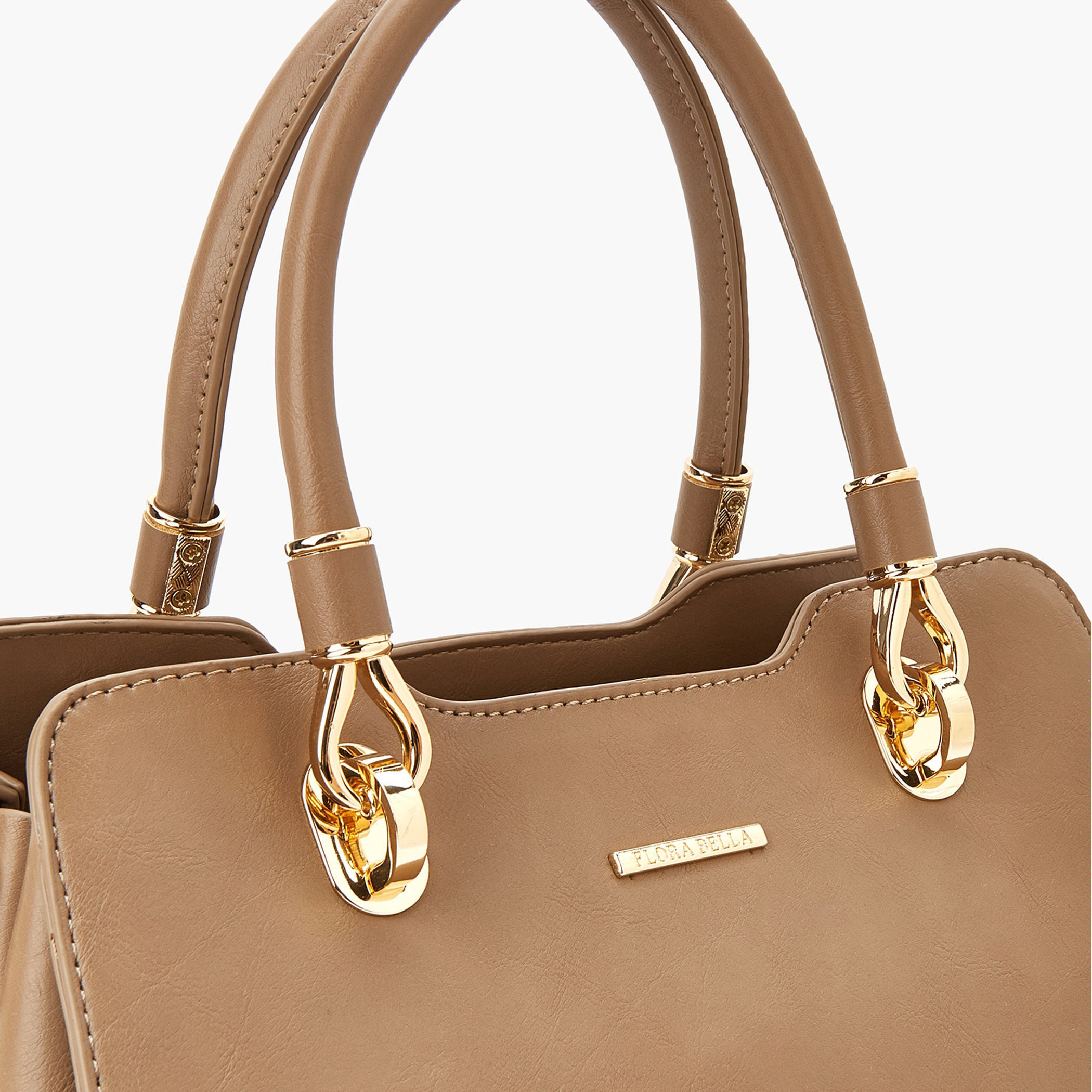 Flora Bella Solid Tote Bag with Double Handle and Zip Closure-women-bagsandwallets-handbags-image-5