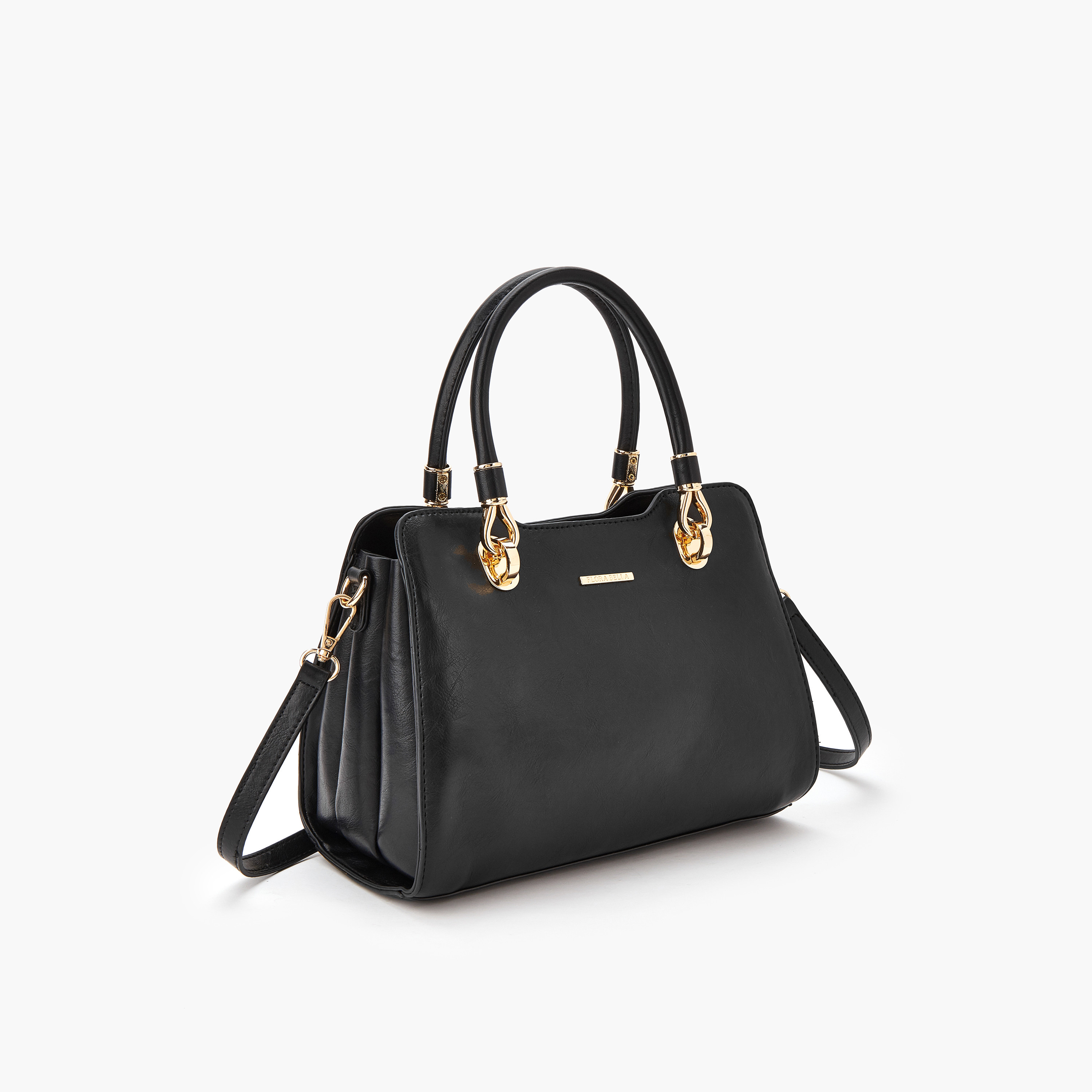 Flora Bella Solid Tote Bag with Double Handle and Zip Closure-women-bagsandwallets-handbags-image-4