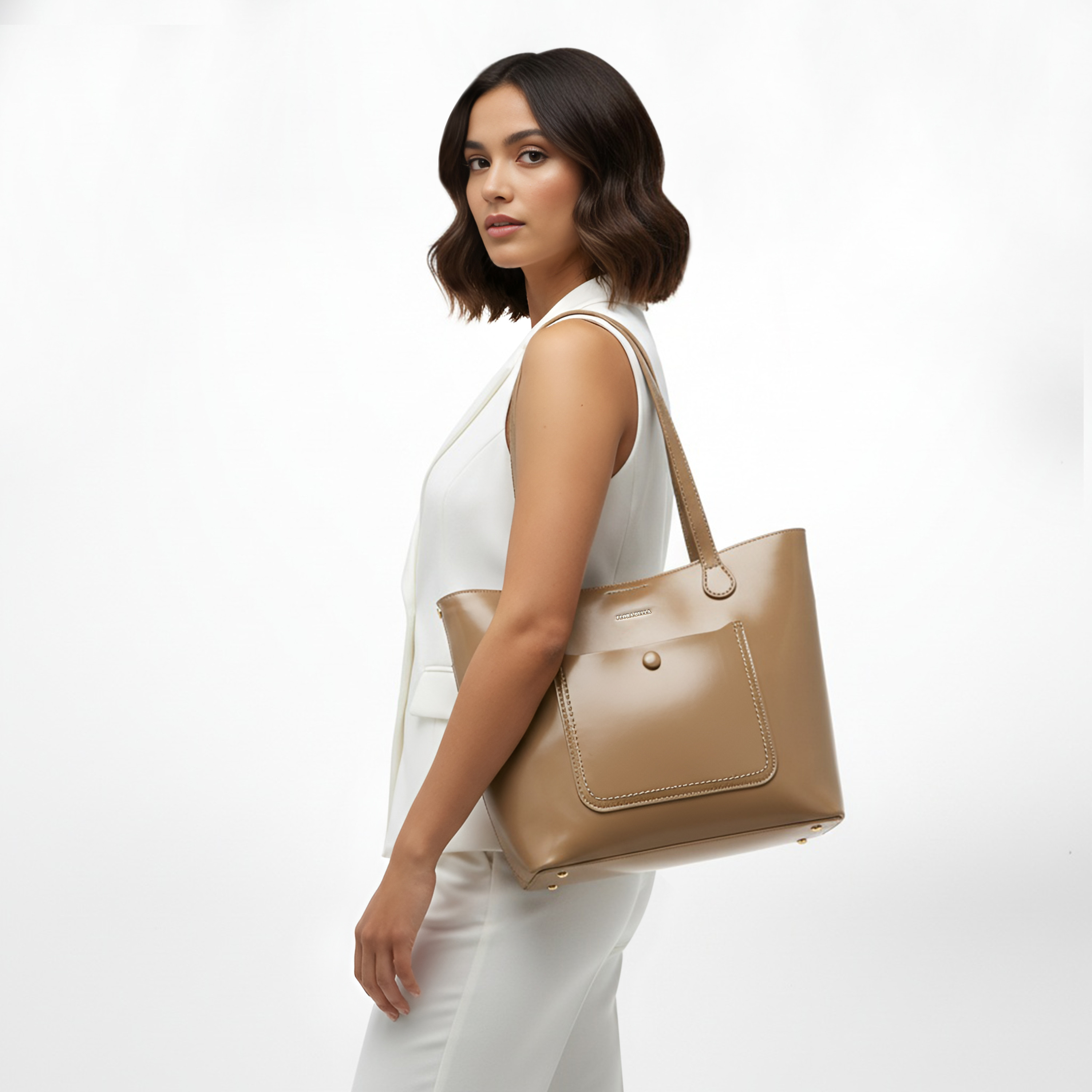 Flora Bella Solid Tote Bag with Zip Closure-women-bagsandwallets-handbags-image-2