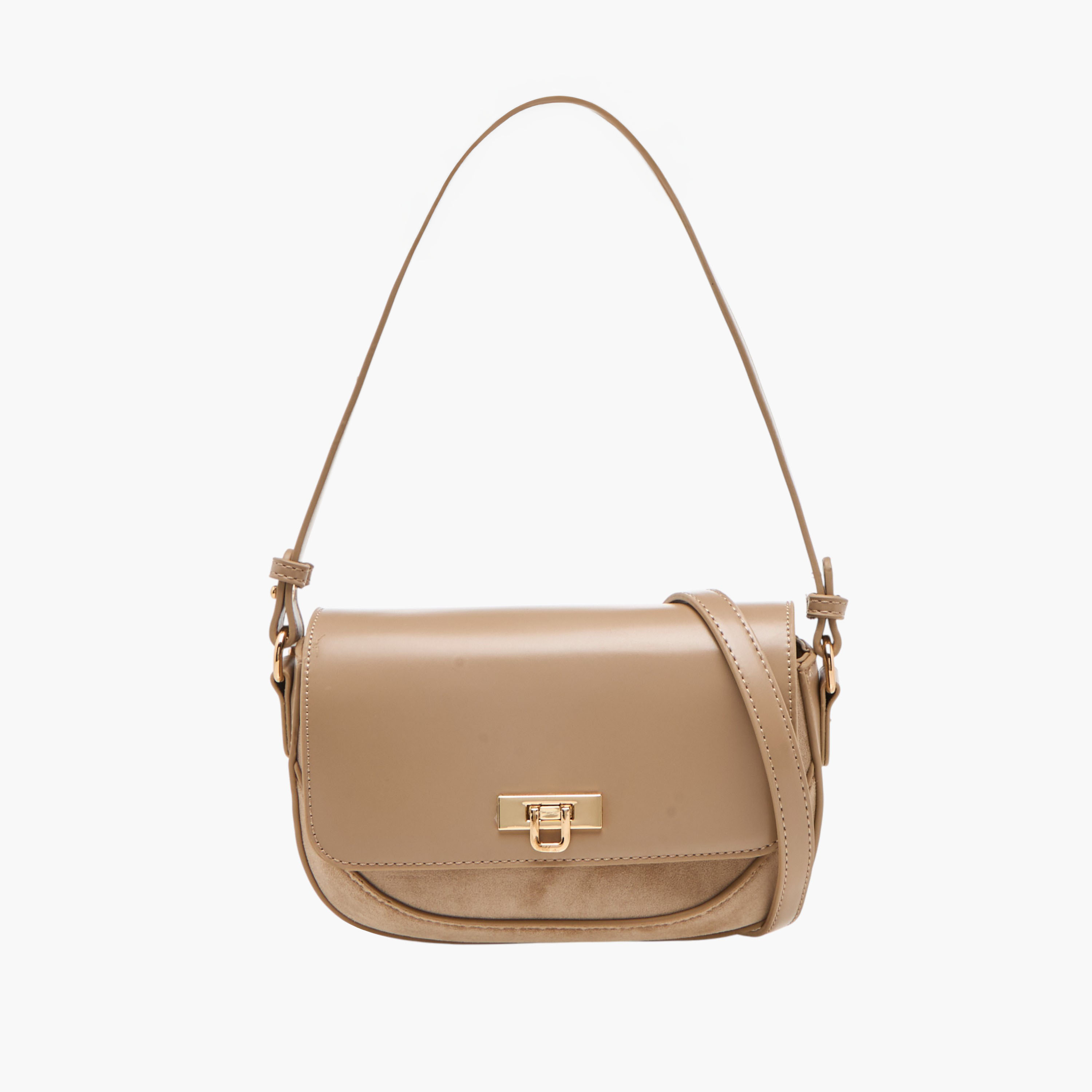 Flora Bella Solid Crossbody Bag with Twist Lock Closure-women-bagsandwallets-handbags-image-1