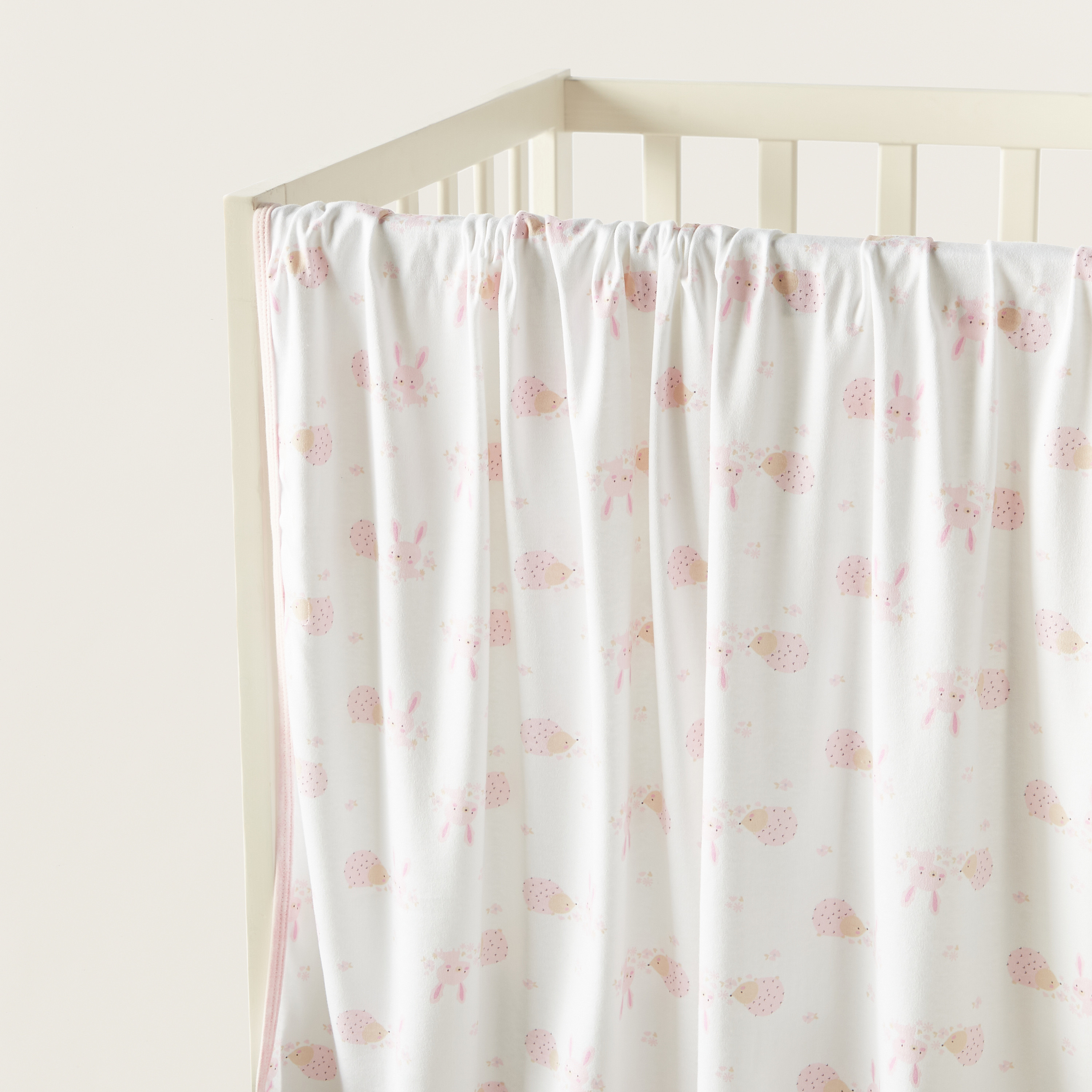 Juniors All-Over Bunny Print Receiving Blanket - 70x70 cm-baby-nursery-blanketsandswaddles-receivingblankets-image-2