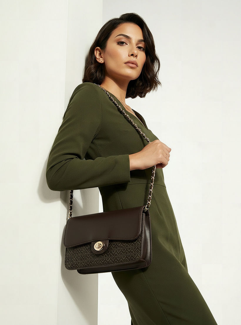 شنطة كروس بودي بطبعات مونوجرام وقفل إغلاق دوّار من فلورا بيلا-women-bagsandwallets-handbags-image-1