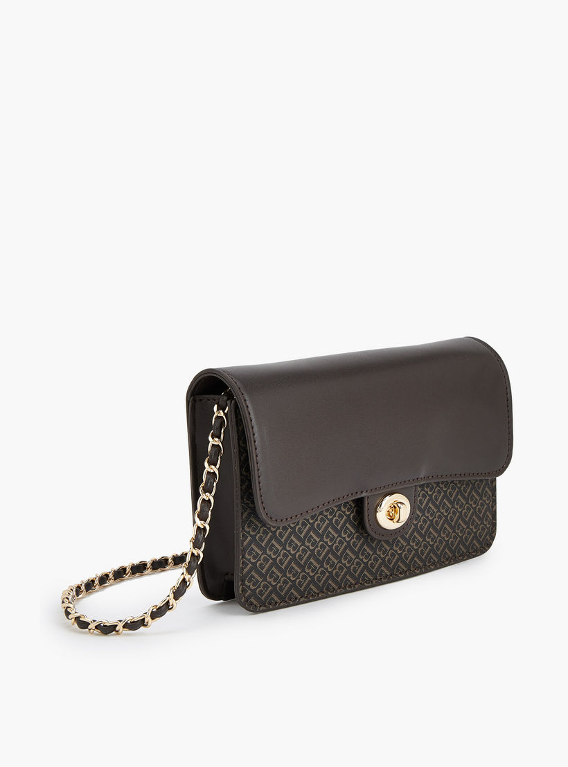 شنطة كروس بودي بطبعات مونوجرام وقفل إغلاق دوّار من فلورا بيلا-women-bagsandwallets-handbags-image-4