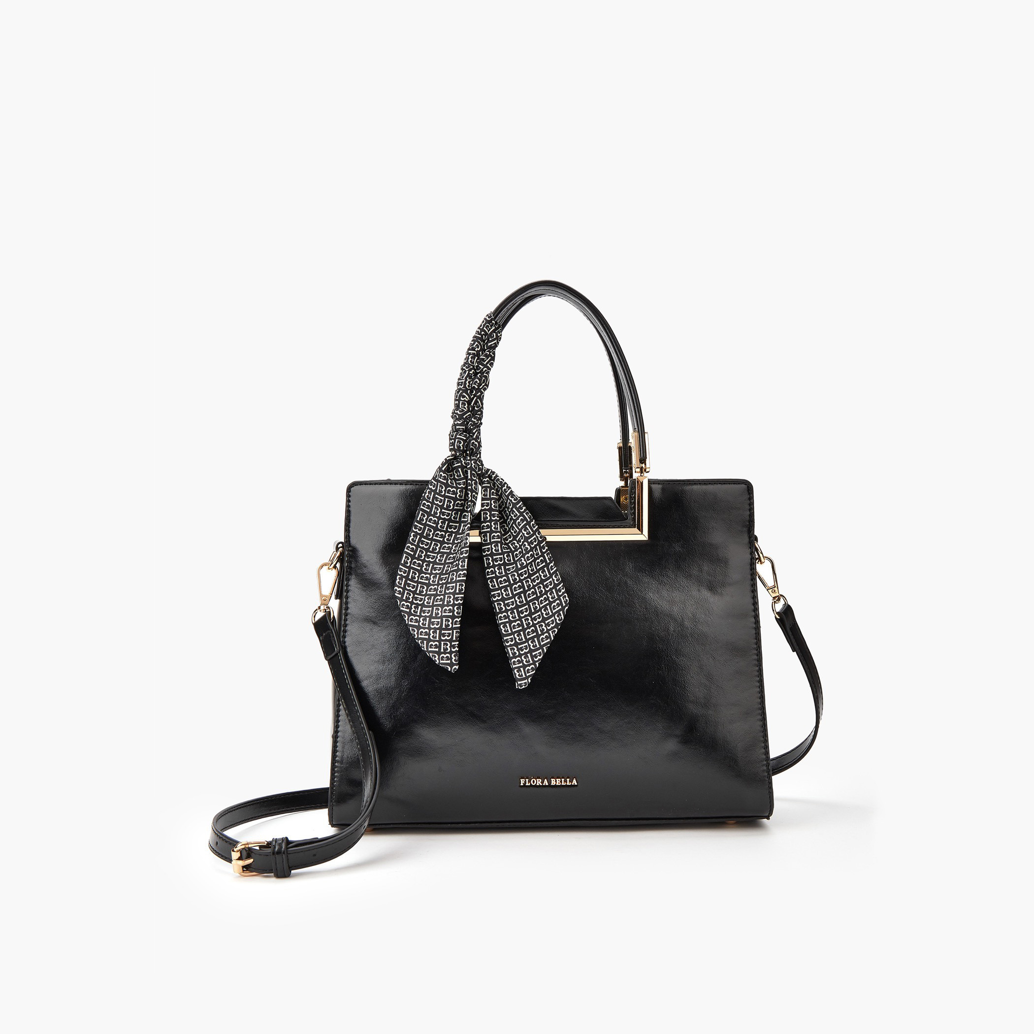 شنطة توت سادة بمقبض مزدوج وتفاصيل وشاح من فلورا بيلا-women-bagsandwallets-handbags-image-7