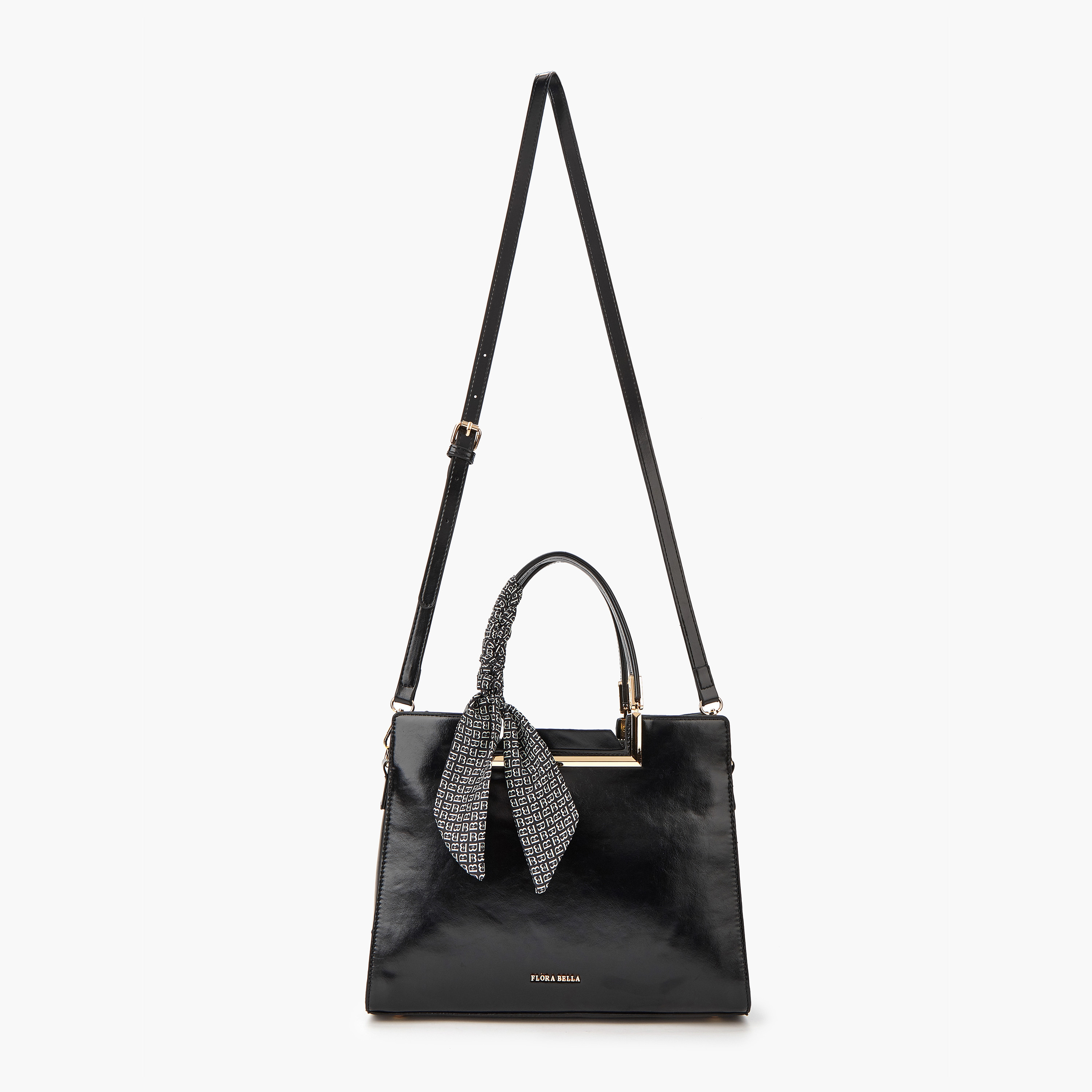 شنطة توت سادة بمقبض مزدوج وتفاصيل وشاح من فلورا بيلا-women-bagsandwallets-handbags-image-6