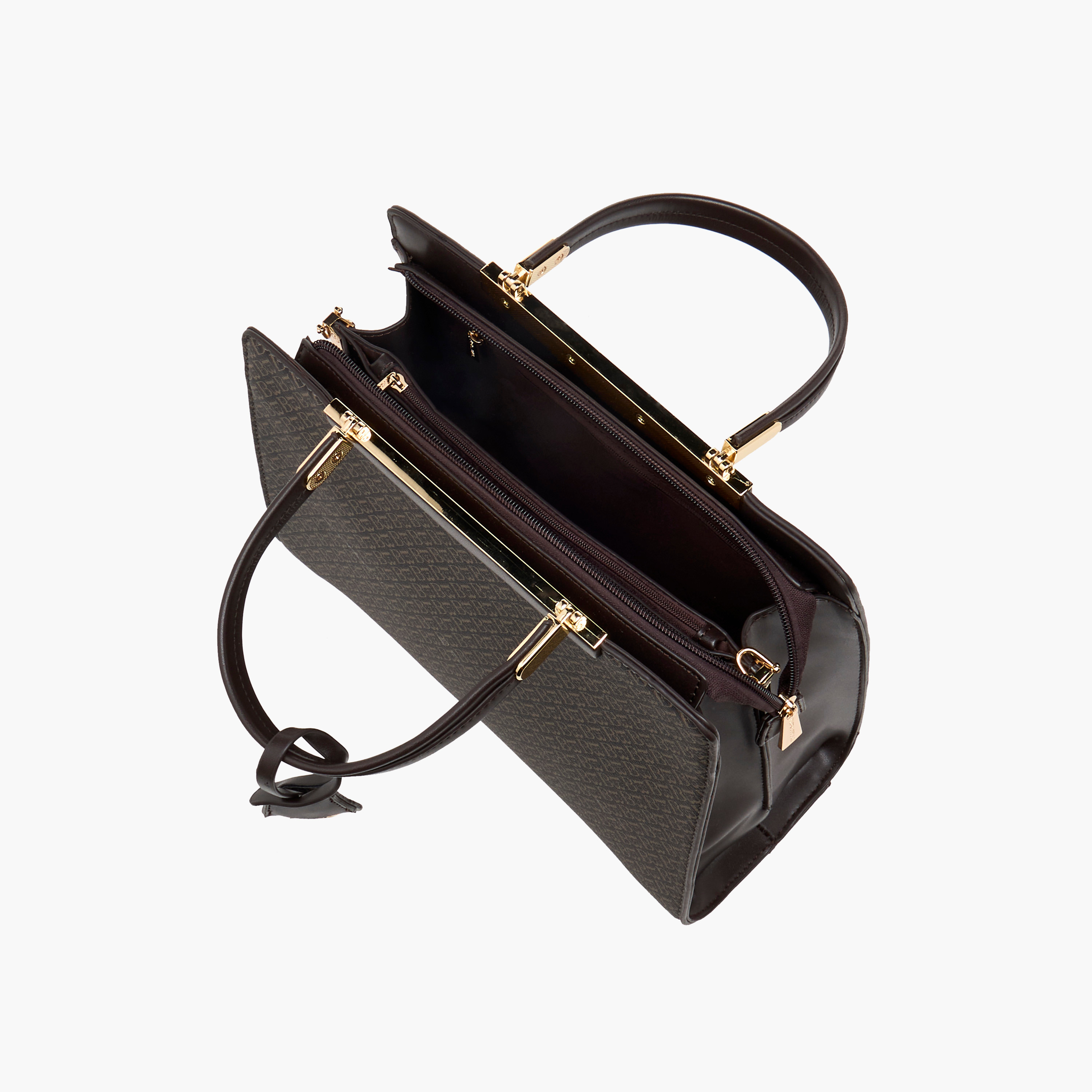 شنطة توتي بمقابض مزدوجة وطبعات مونوجرام من فلورا بيلا-women-bagsandwallets-handbags-image-8