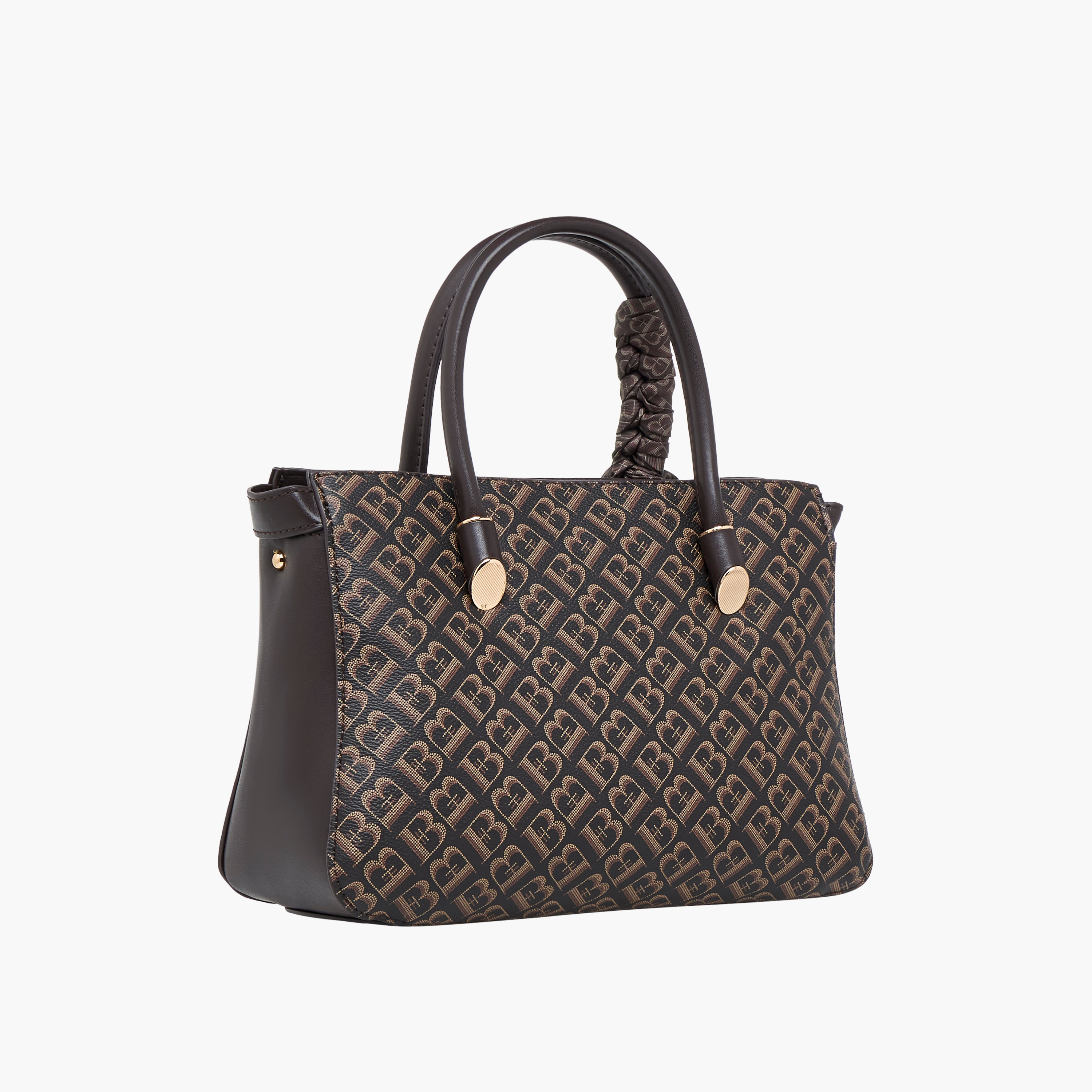Flora Bella Scarf Accent Monogram Print Tote Bag with Zip Closure-women-bagsandwallets-handbags-image-4