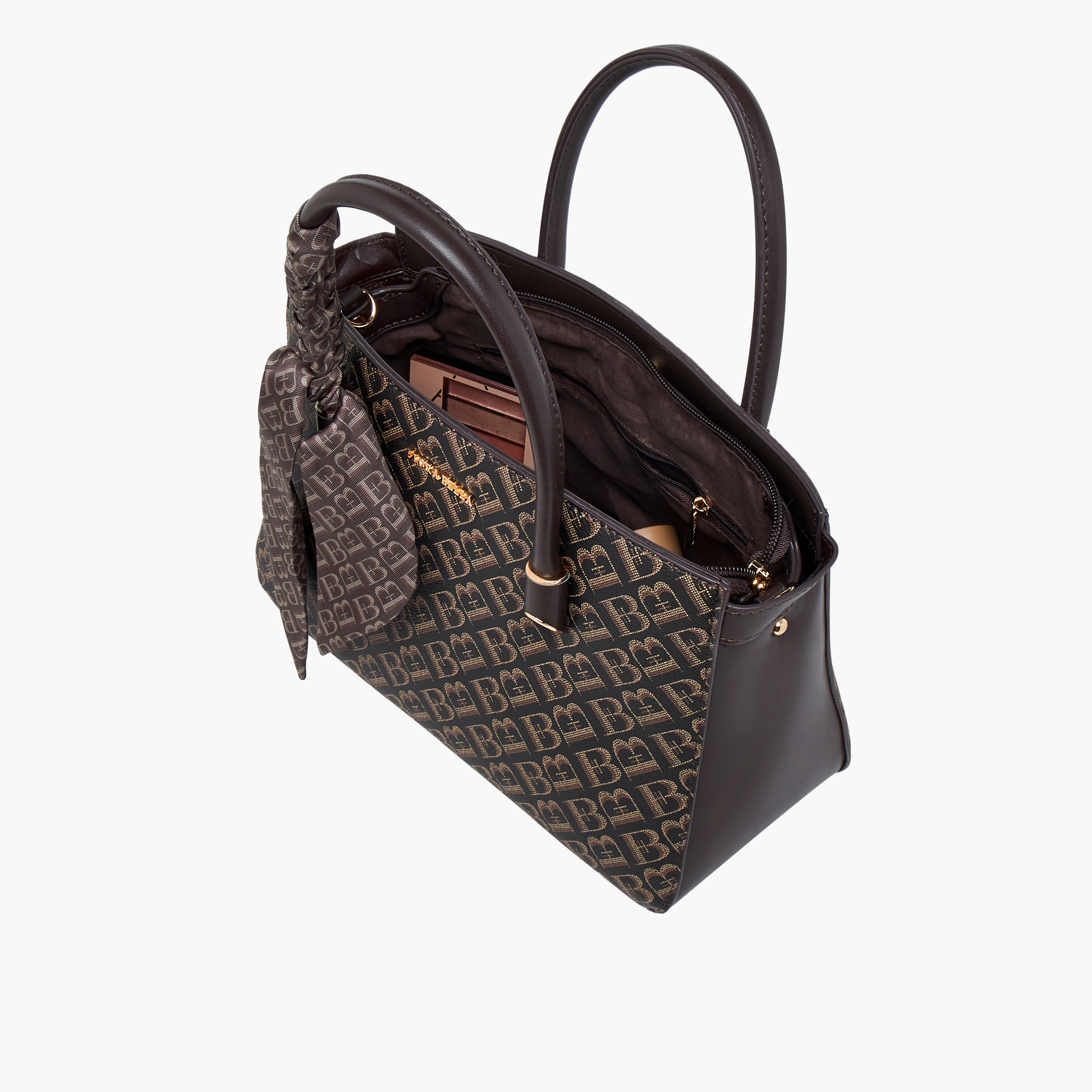 Flora Bella Scarf Accent Monogram Print Tote Bag with Zip Closure-women-bagsandwallets-handbags-image-8