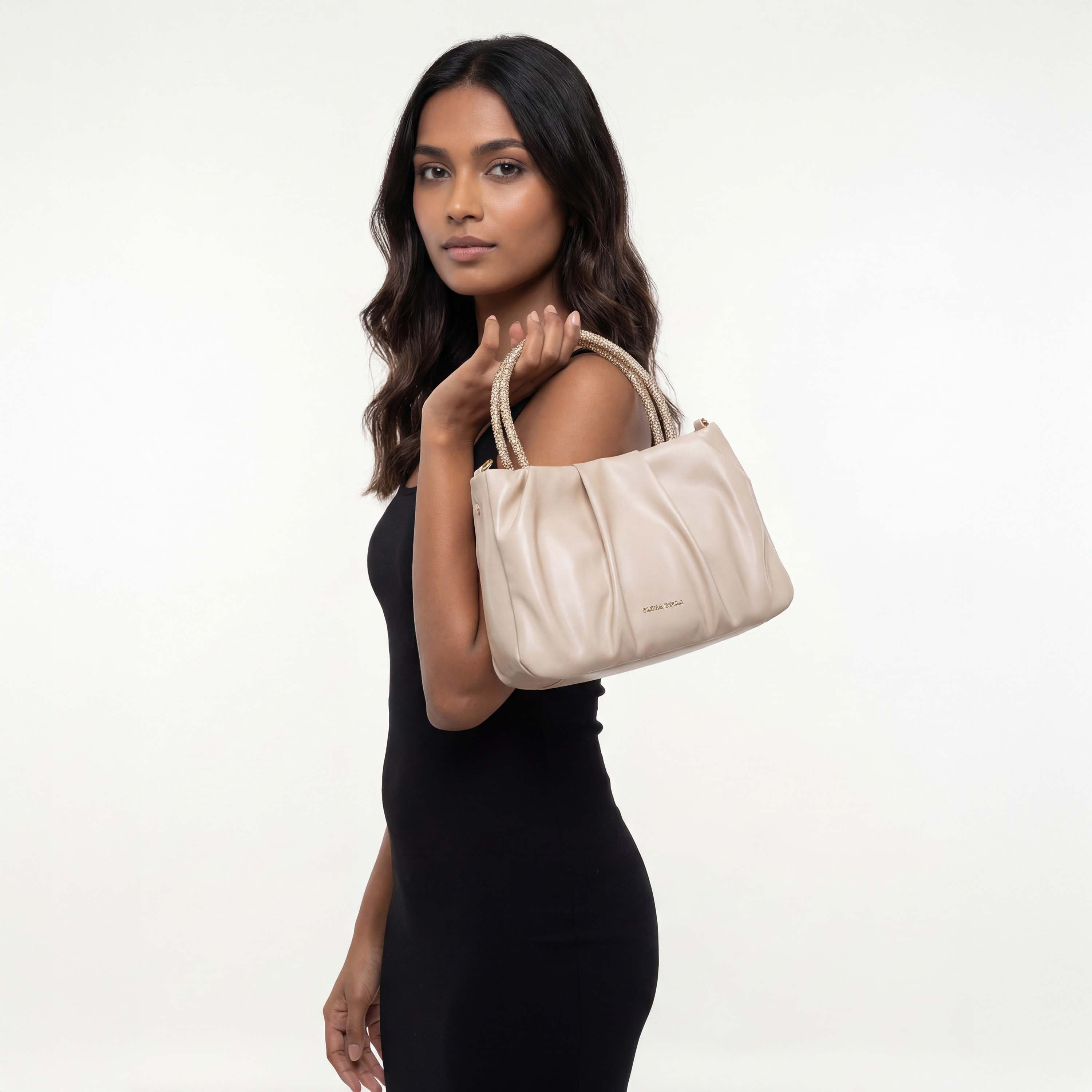 شنطة توت كشكش بمقبض مزين بالحجر من فلورا بيلا-women-bagsandwallets-handbags-image-2