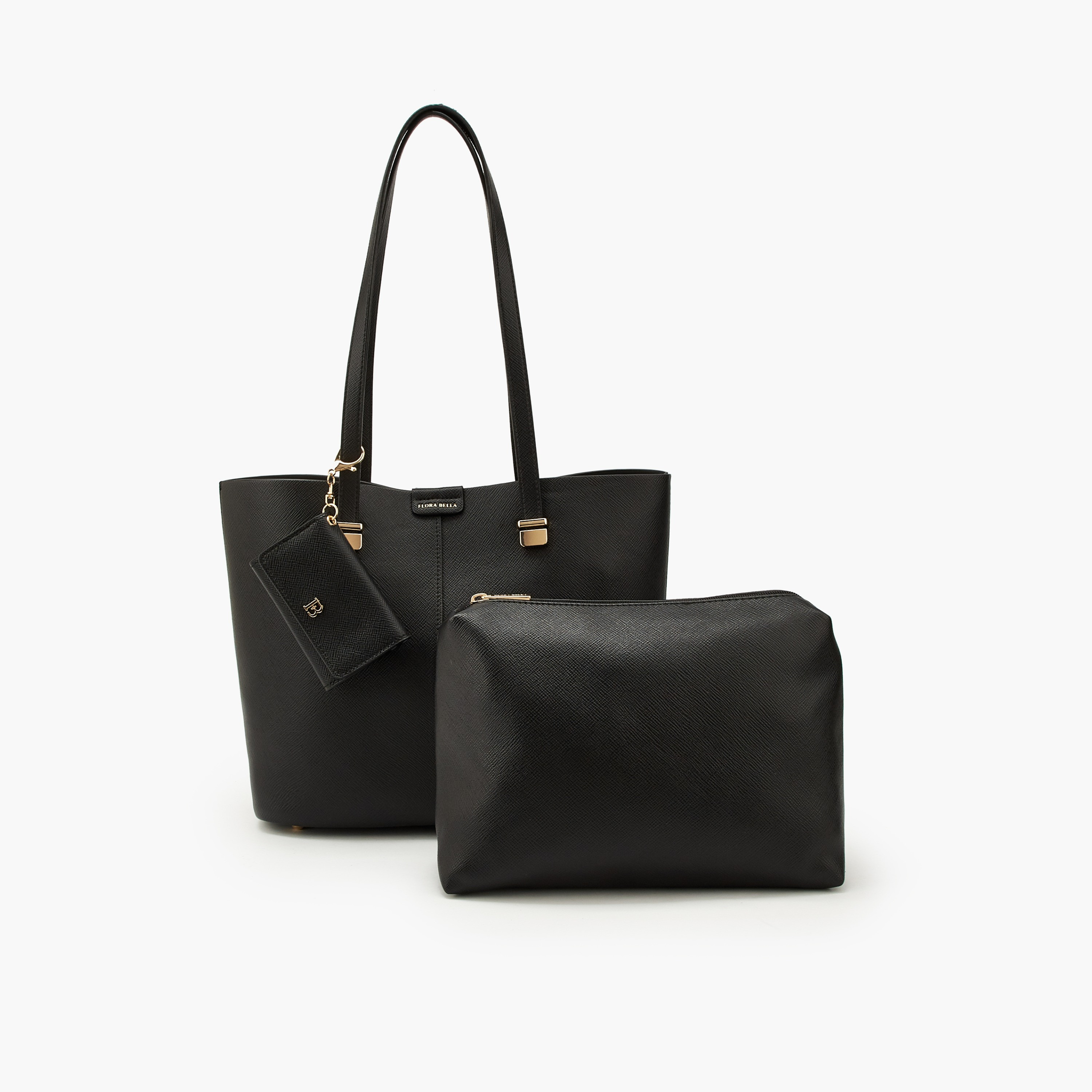 شنطة توتي بارزة الملمس مع محفظة وحامل بطاقات من فلورا بيلا-women-bagsandwallets-handbags-image-1