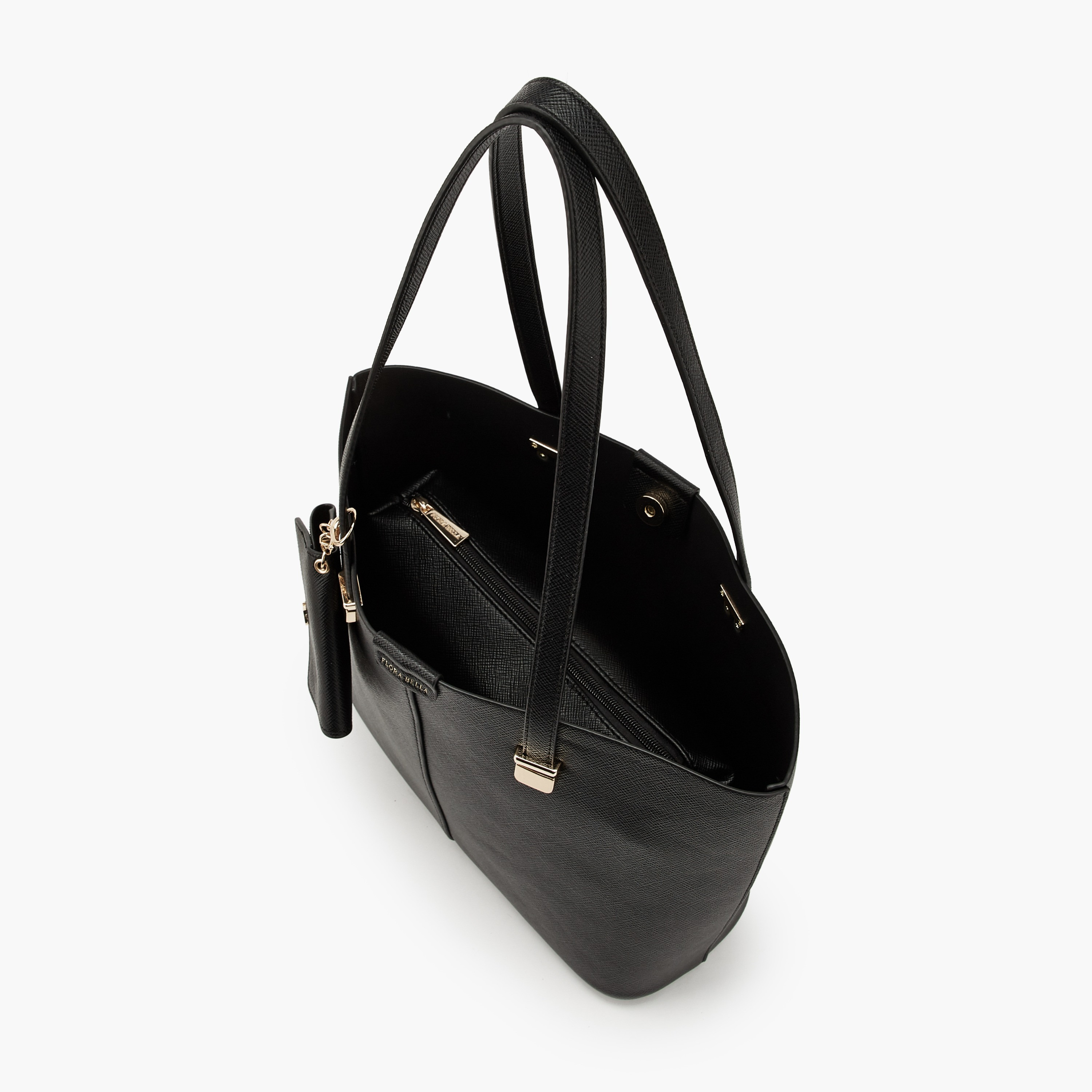 شنطة توتي بارزة الملمس مع محفظة وحامل بطاقات من فلورا بيلا-women-bagsandwallets-handbags-image-9