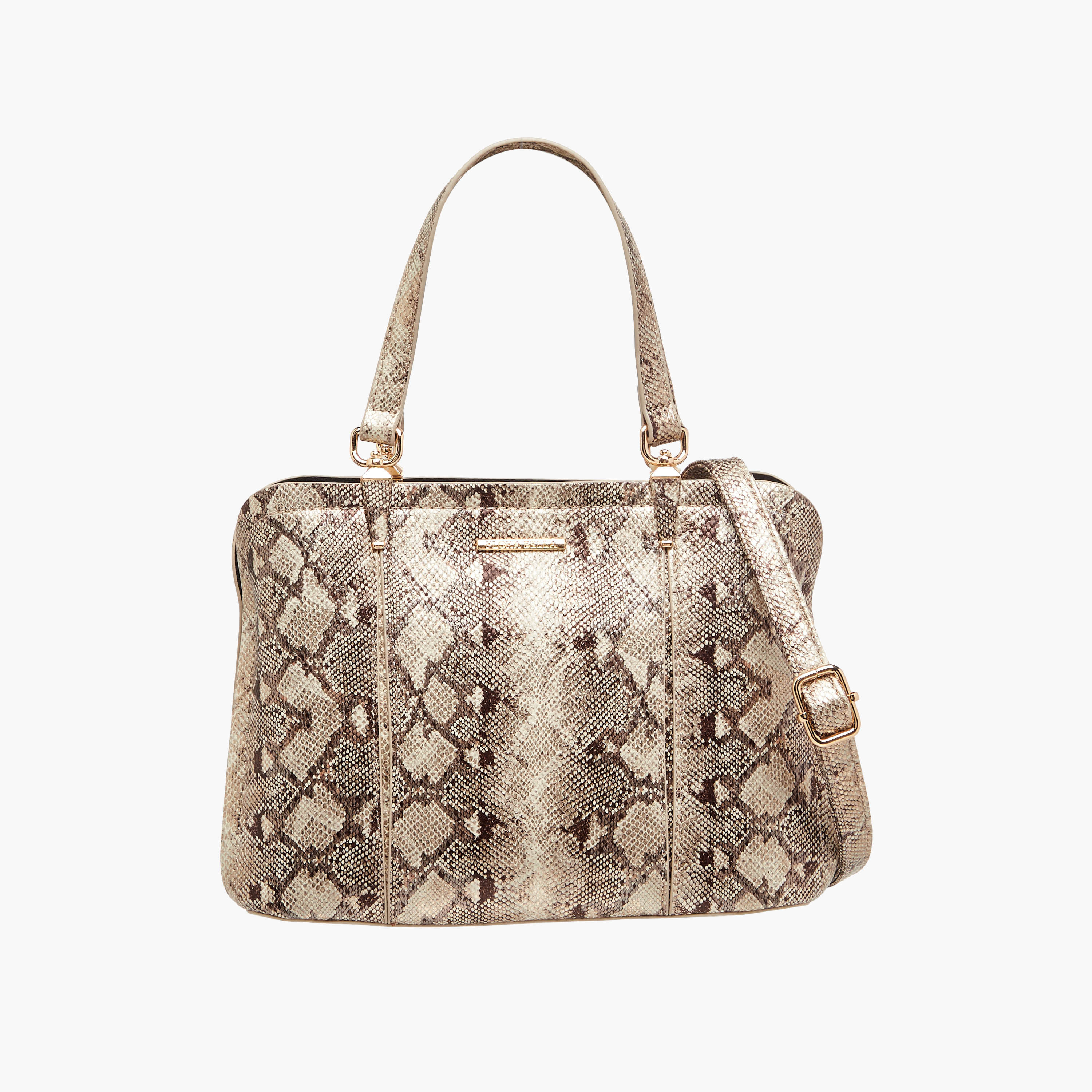 Flora Bella Animal Print Tote Bag with Zip Closure and Detachable Strap-women-bagsandwallets-handbags-image-1