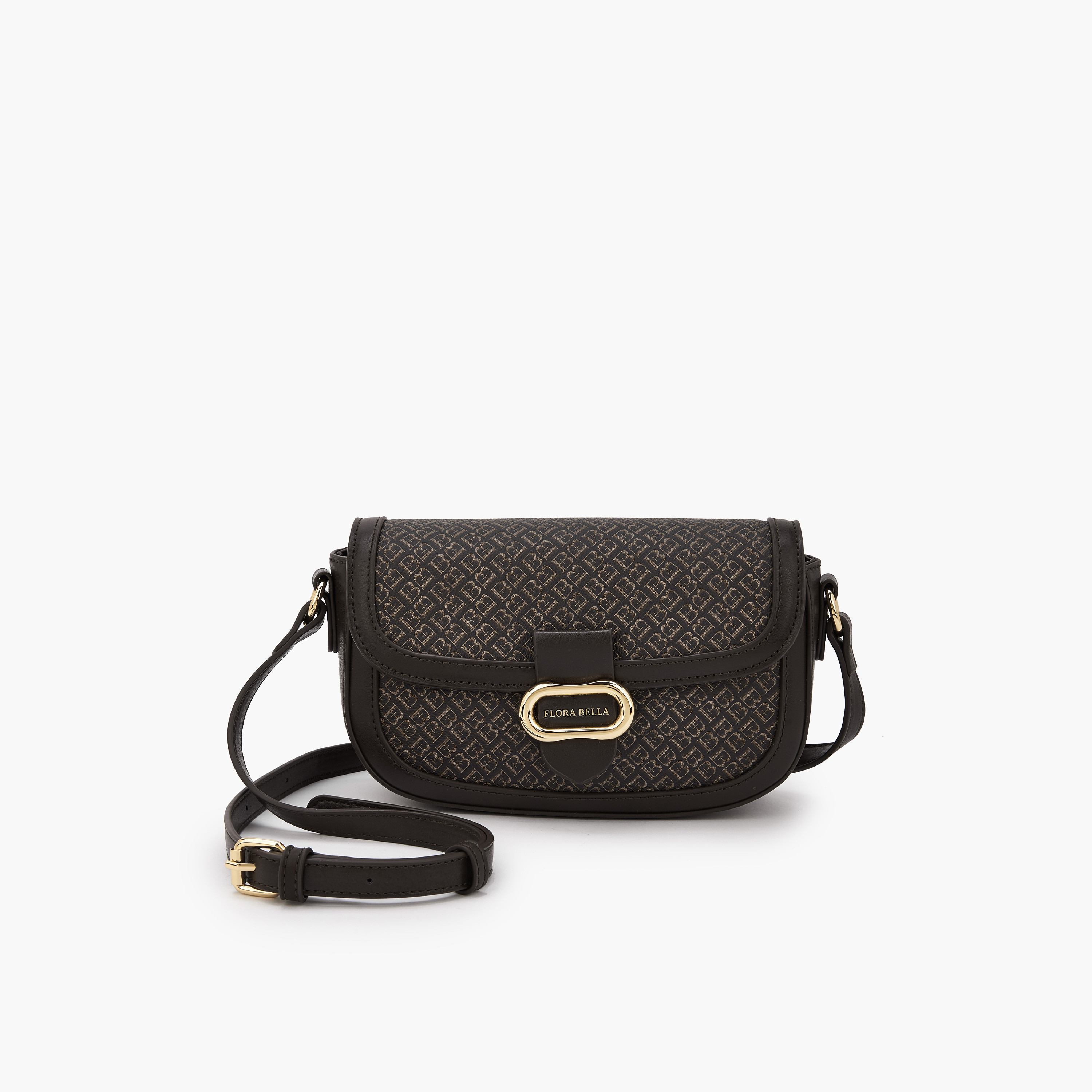 Flora Bella Monogram Print Crossbody Bag with Adjustable Strap-women-bagsandwallets-handbags-image-1