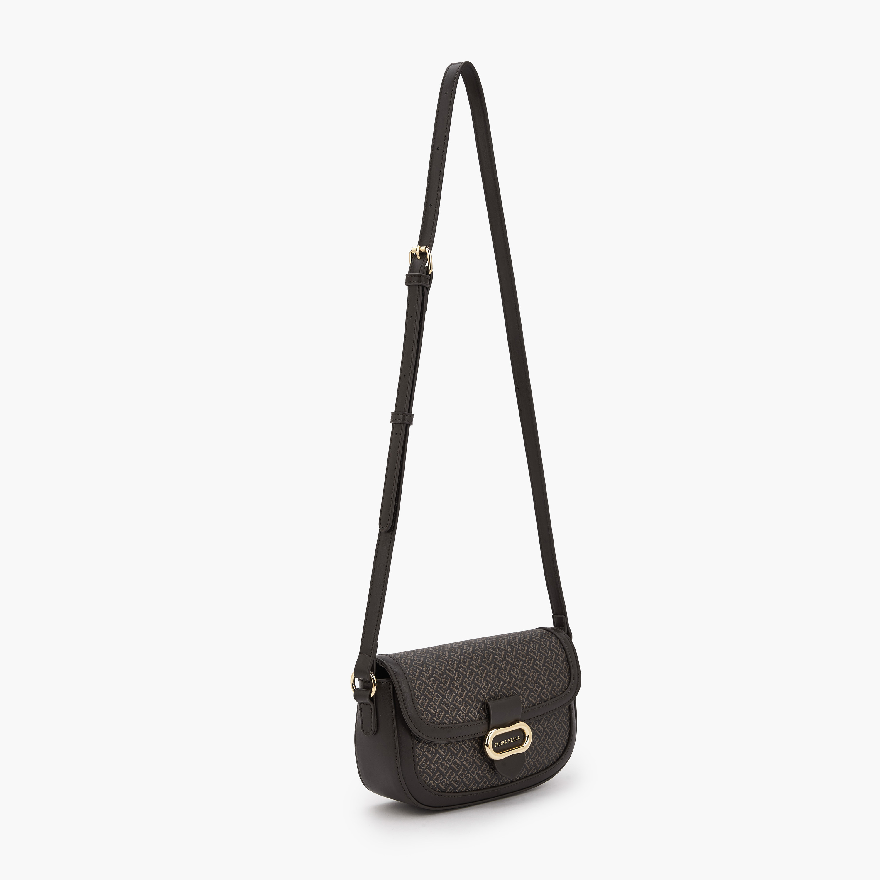 Flora Bella Monogram Print Crossbody Bag with Adjustable Strap-women-bagsandwallets-handbags-image-2