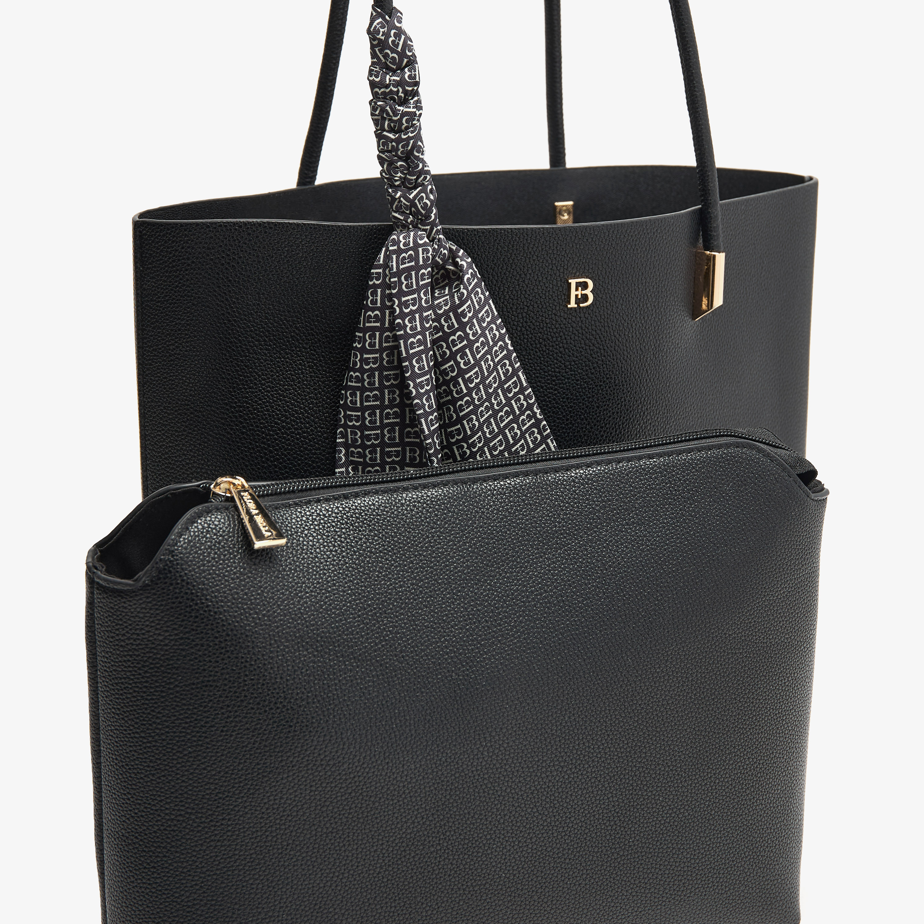 شنطة توتي بارزة الملمس مزيّنة بشريطة مع شنطة صغيرة من فلورا بيلا-women-bagsandwallets-handbags-image-4