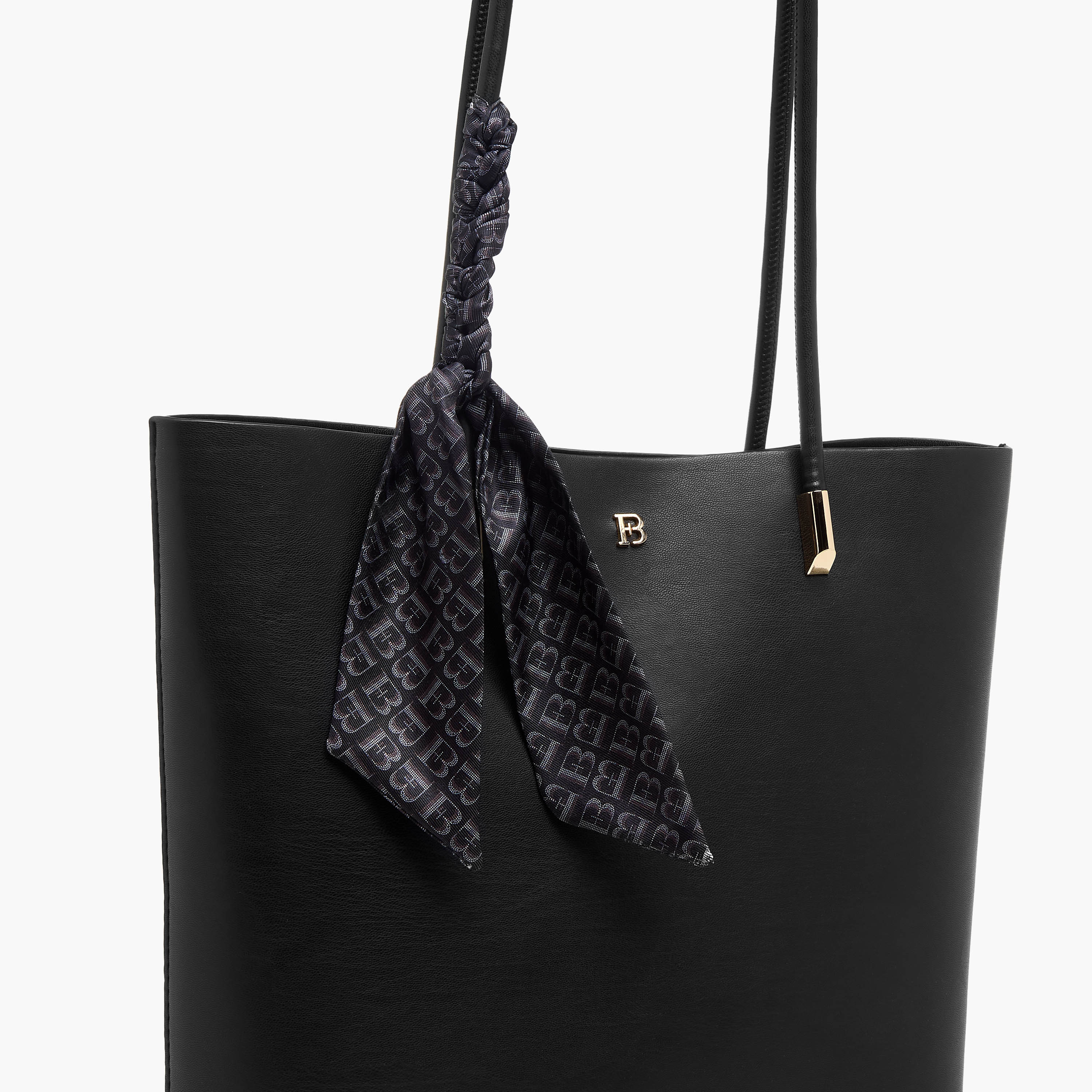 شنطة توتي سادة مزينة بوشاح مونوجرام مع شنطة صغيرة من من فلورا بيلا-women-bagsandwallets-handbags-image-9