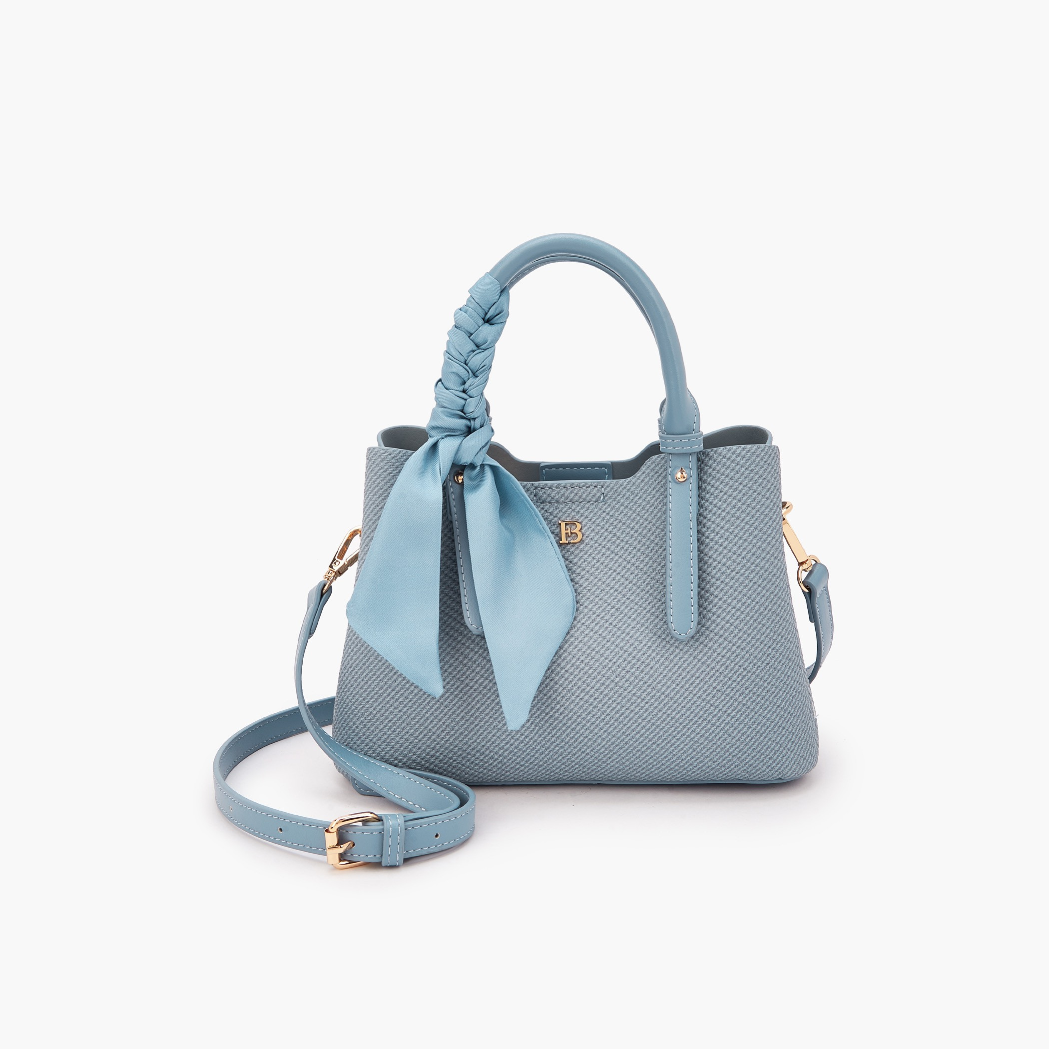 Flora Bella Double Handle Handbag Bag with Scarf Accent-women-bagsandwallets-handbags-image-1