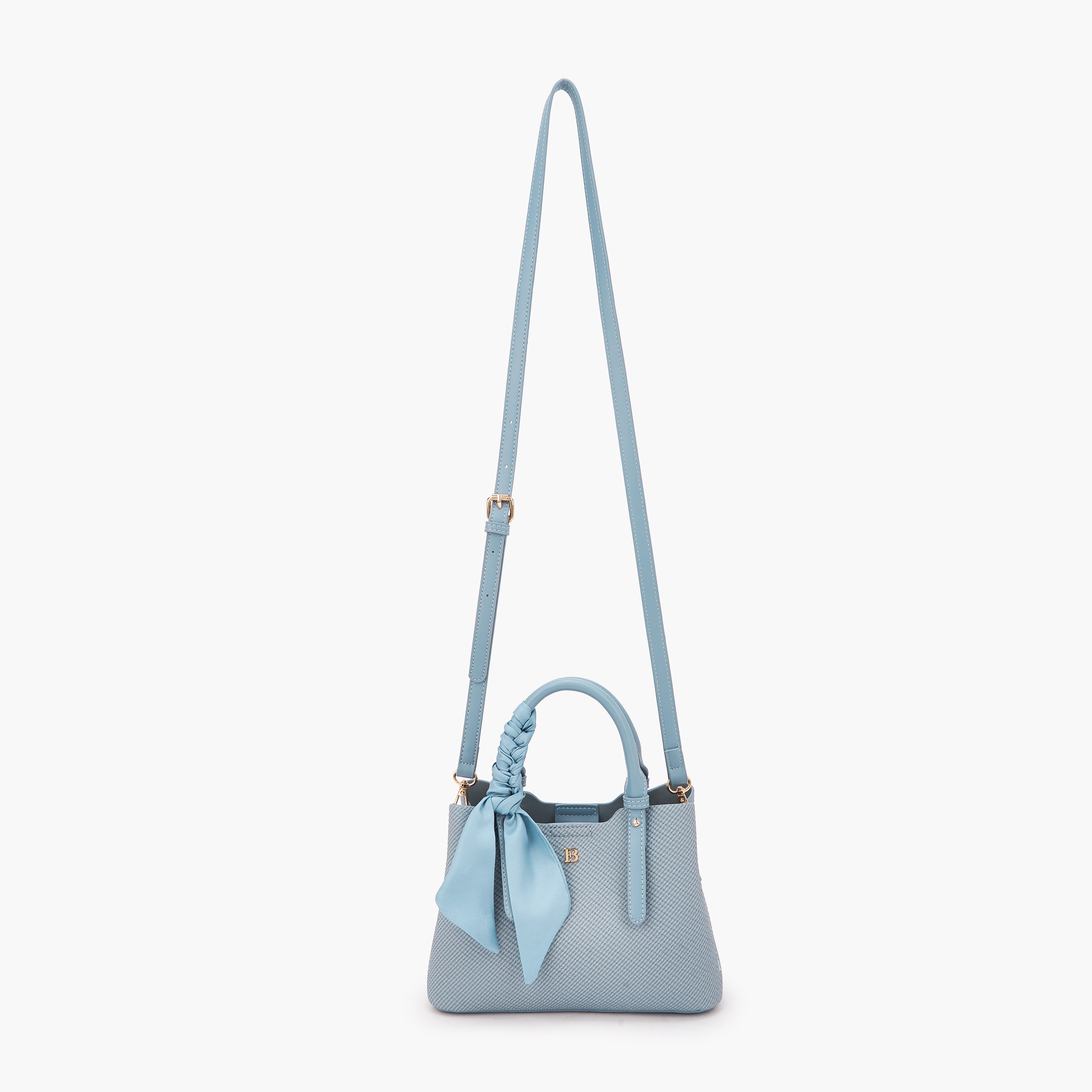 Flora Bella Double Handle Handbag Bag with Scarf Accent-women-bagsandwallets-handbags-image-2
